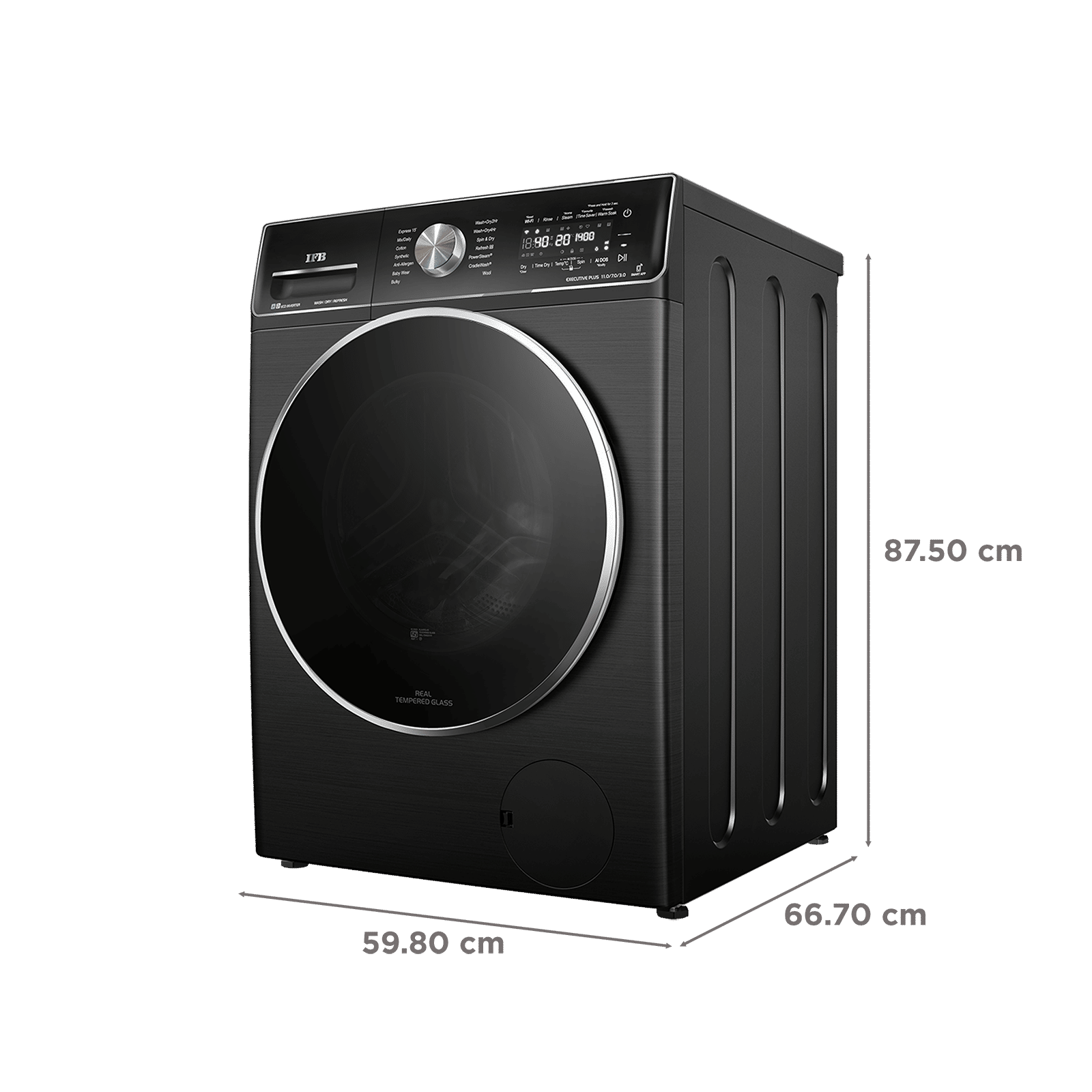 IFB 11/7/3 Kg 5 Star Wi-Fi Inverter Fully Automatic Front Load Washer Dryer Refresher (Executive Plus ZBG, 8903287033735, Powered by Ai, Black VCM) IFB 11/7/3 Kg 5 Star Wi-Fi Inverter Fully Automatic Front Load Washer Dryer Refresher (Executive Plus ZBG, 8903287033735, Powered by Ai, Black VCM)_3