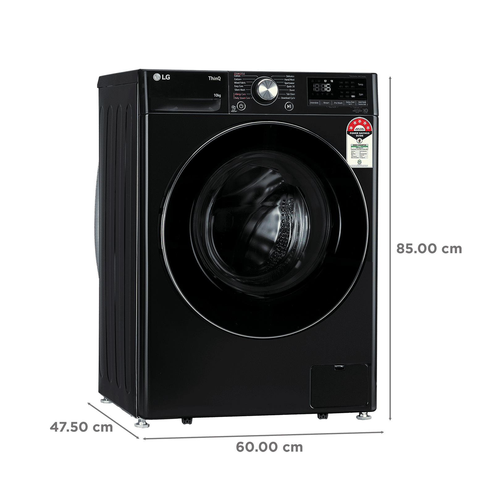 LG 10 kg 5 Star Wi-Fi Fully Automatic Front Load Washing Machine (Vivace Premium, FHP1210Z6O.ANBQEIL, AI Direct Drive, Onyx Black) LG 10 kg 5 Star Wi-Fi Fully Automatic Front Load Washing Machine (Vivace Premium, FHP1210Z6O.ANBQEIL, AI Direct Drive, Onyx Black)_3