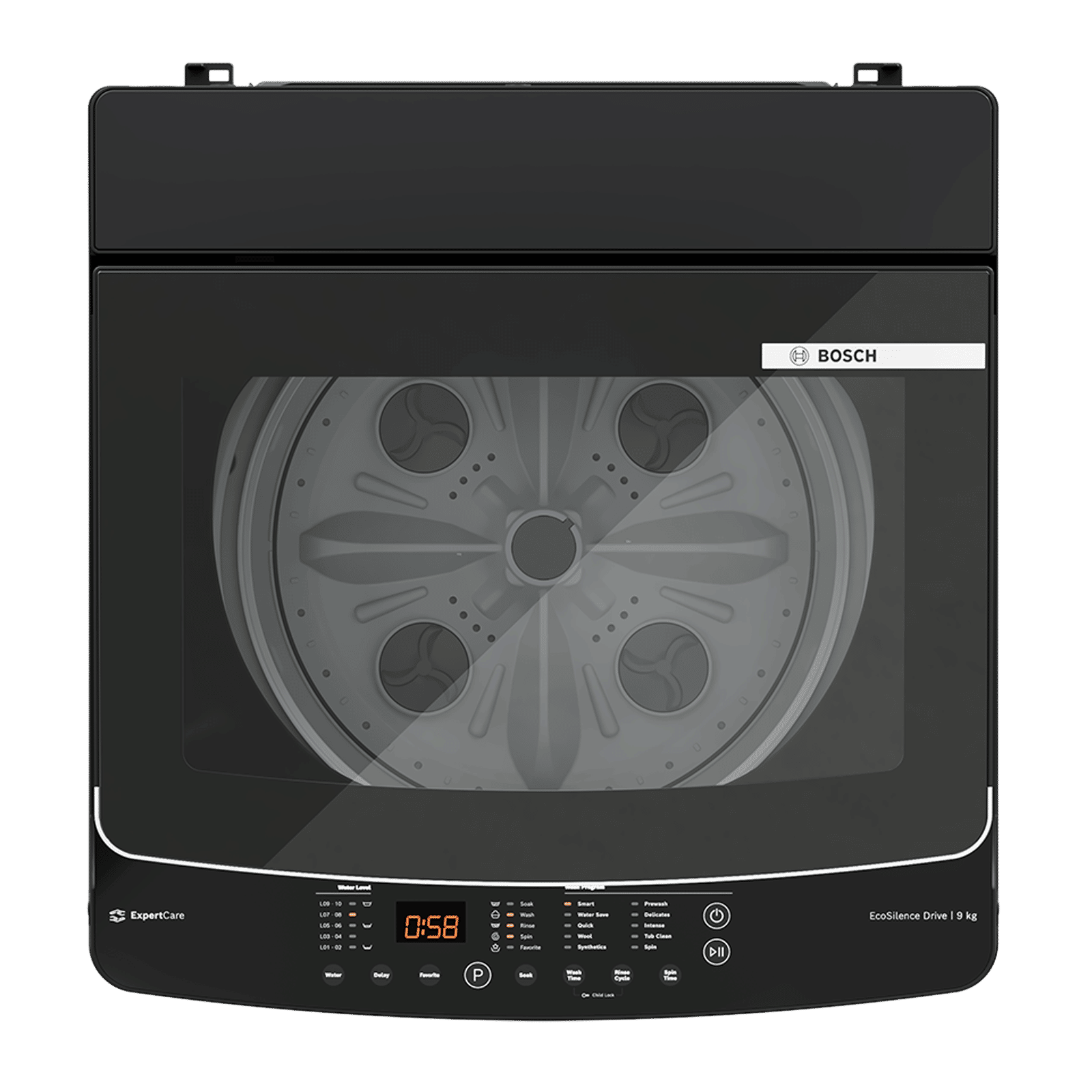 BOSCH 9 kg 5 Star Fully Automatic Top Load Washing Machine (Series 2, WOE90DV0IN, EcoSilence Drive, Black) BOSCH 9 kg 5 Star Fully Automatic Top Load Washing Machine (Series 2, WOE90DV0IN, EcoSilence Drive, Black)_3