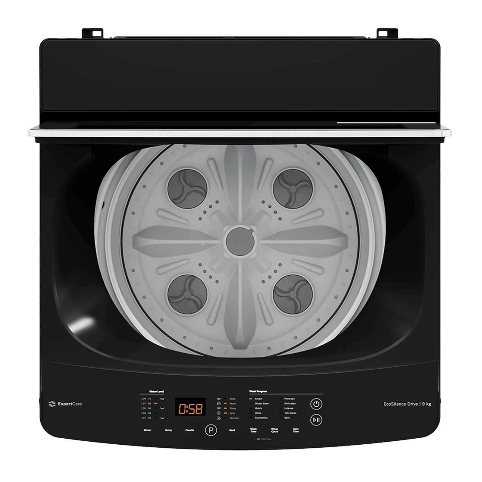 BOSCH 9 kg 5 Star Fully Automatic Top Load Washing Machine (Series 2, WOE90DV0IN, EcoSilence Drive, Black) BOSCH 9 kg 5 Star Fully Automatic Top Load Washing Machine (Series 2, WOE90DV0IN, EcoSilence Drive, Black)_4