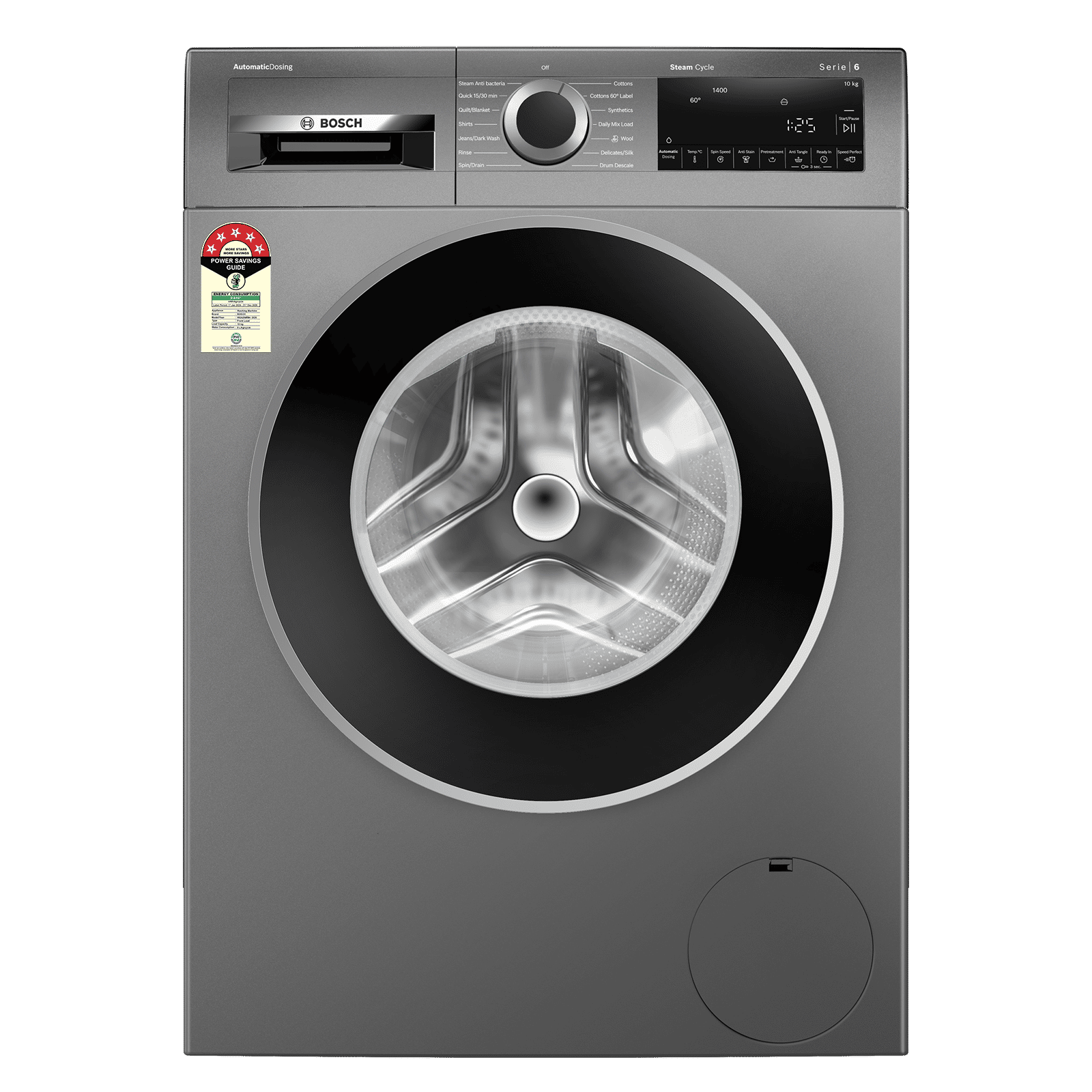 BOSCH 10 kg 5 Star Fully Automatic Front Load Washing Machine (Series 6, WGA254IRIN, EcoSilence Drive, Cast Iron Grey)_1