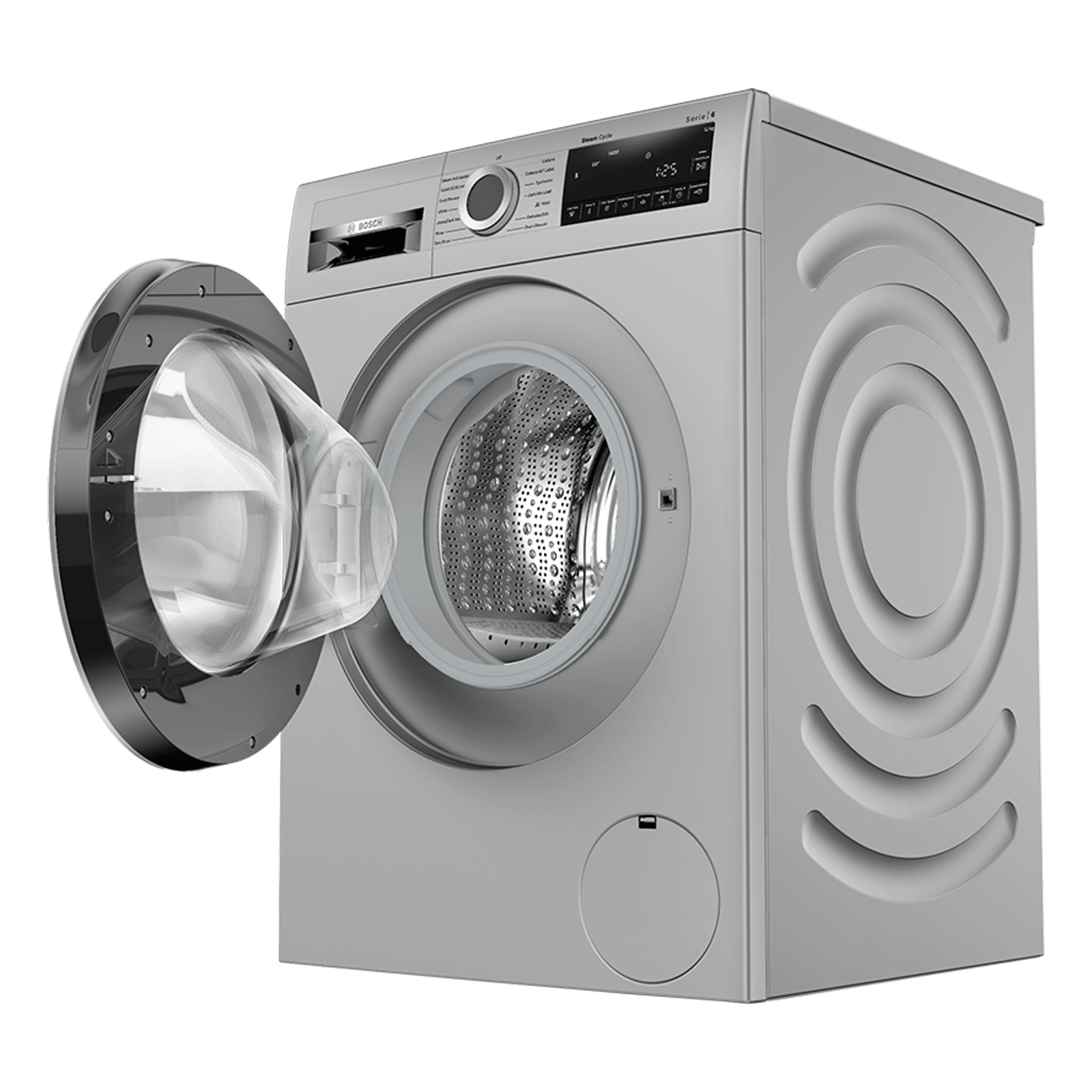 BOSCH 12 kg 5 Star Fully Automatic Front Load Washing Machine (Series 6, WGA2740SIN, EcoSilence Drive, Silver)_5