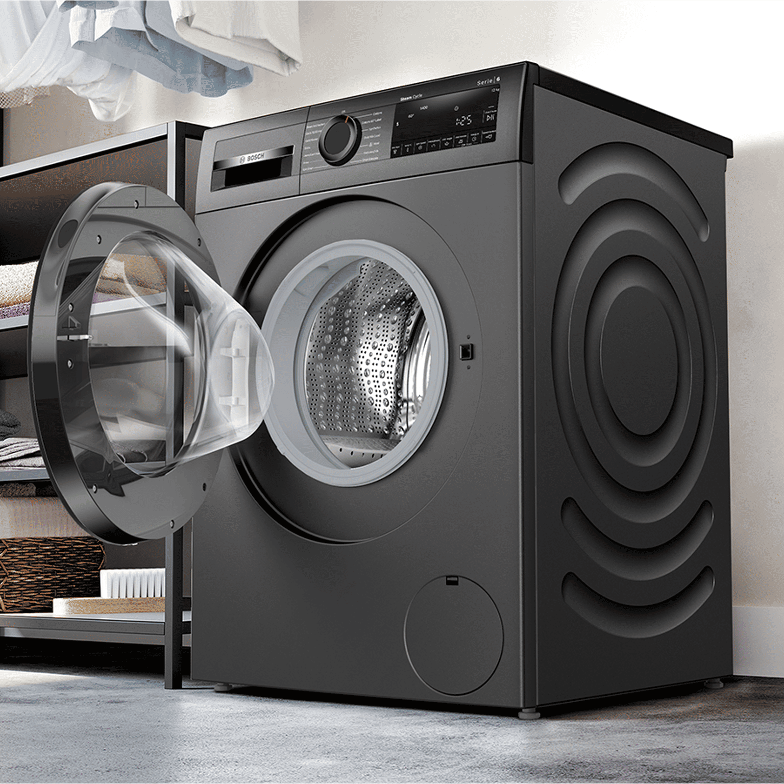 BOSCH 12 kg 5 Star Fully Automatic Front Load Washing Machine (Series 6, WGA2740RIN, EcoSilence Drive, Silver)_5