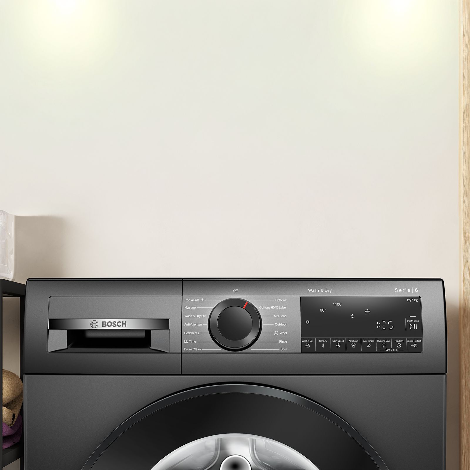 Bosch 12/7 kg Fully Automatic Front Load Washer Dryer (Series 6, WNA2740RIN, EcoSilence Drive, Cast Iron Grey) Bosch 12/7 kg Fully Automatic Front Load Washer Dryer (Series 6, WNA2740RIN, EcoSilence Drive, Cast Iron Grey)_2