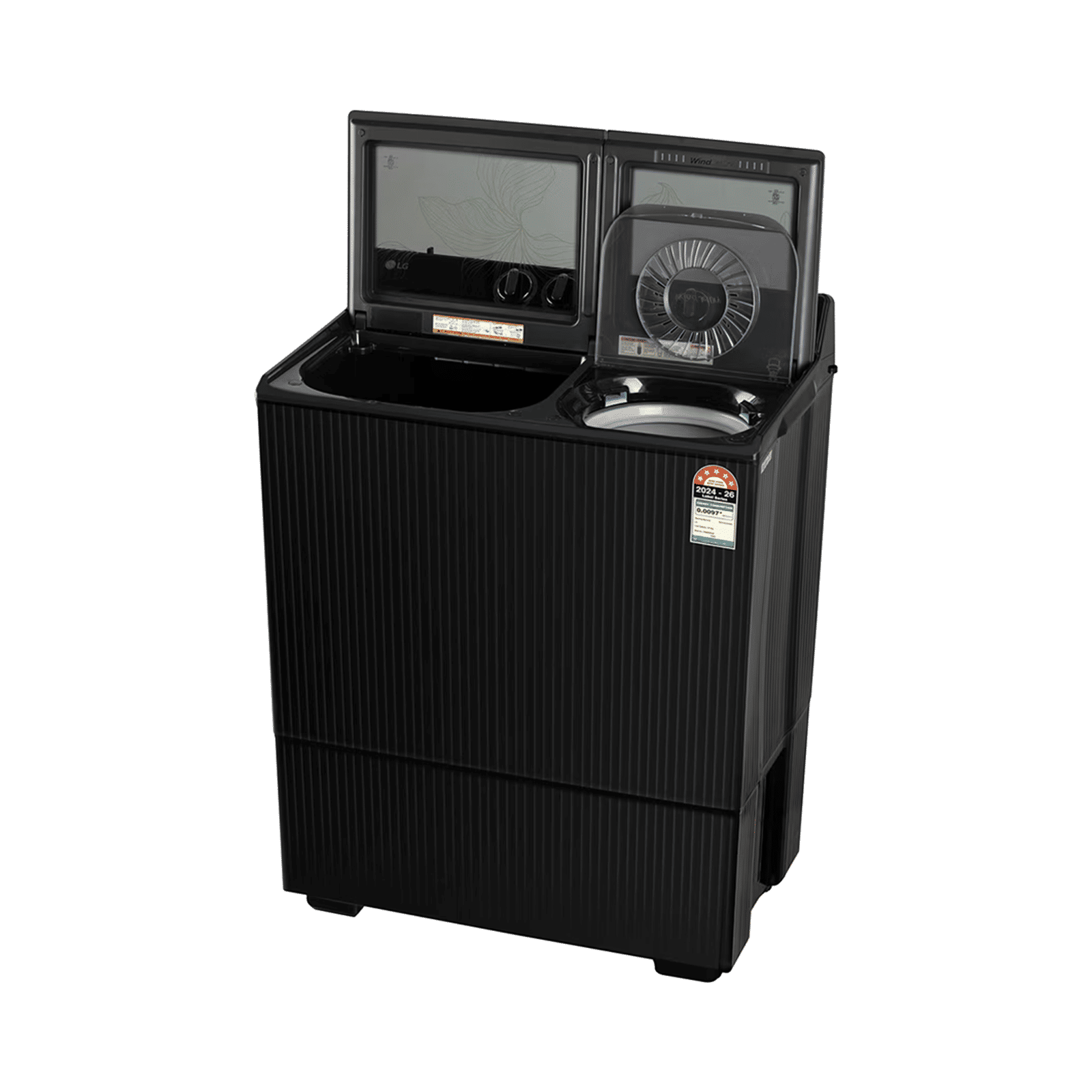 LG 9 kg 5 Star Semi Automatic Washing Machine with Wind Jet Dry+ Technology (Armstrong 2 (AX), PX900H9SO4Z, Onyx Black) LG 9 kg 5 Star Semi Automatic Washing Machine with Wind Jet Dry+ Technology (Armstrong 2 (AX), PX900H9SO4Z, Onyx Black)_9