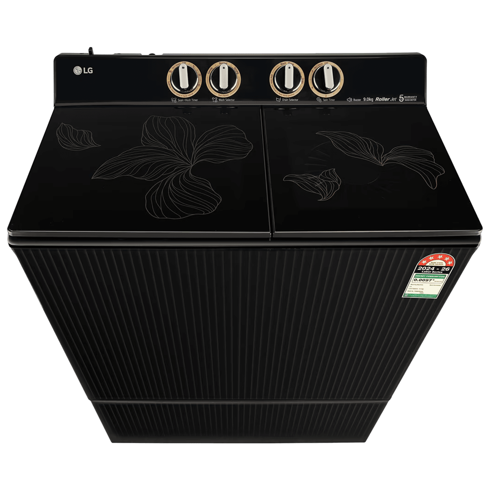 LG 9 kg 5 Star Semi Automatic Washing Machine with Wind Jet Dry+ Technology (Armstrong 2 (AX), PX900H9SO4Z, Onyx Black) LG 9 kg 5 Star Semi Automatic Washing Machine with Wind Jet Dry+ Technology (Armstrong 2 (AX), PX900H9SO4Z, Onyx Black)_5