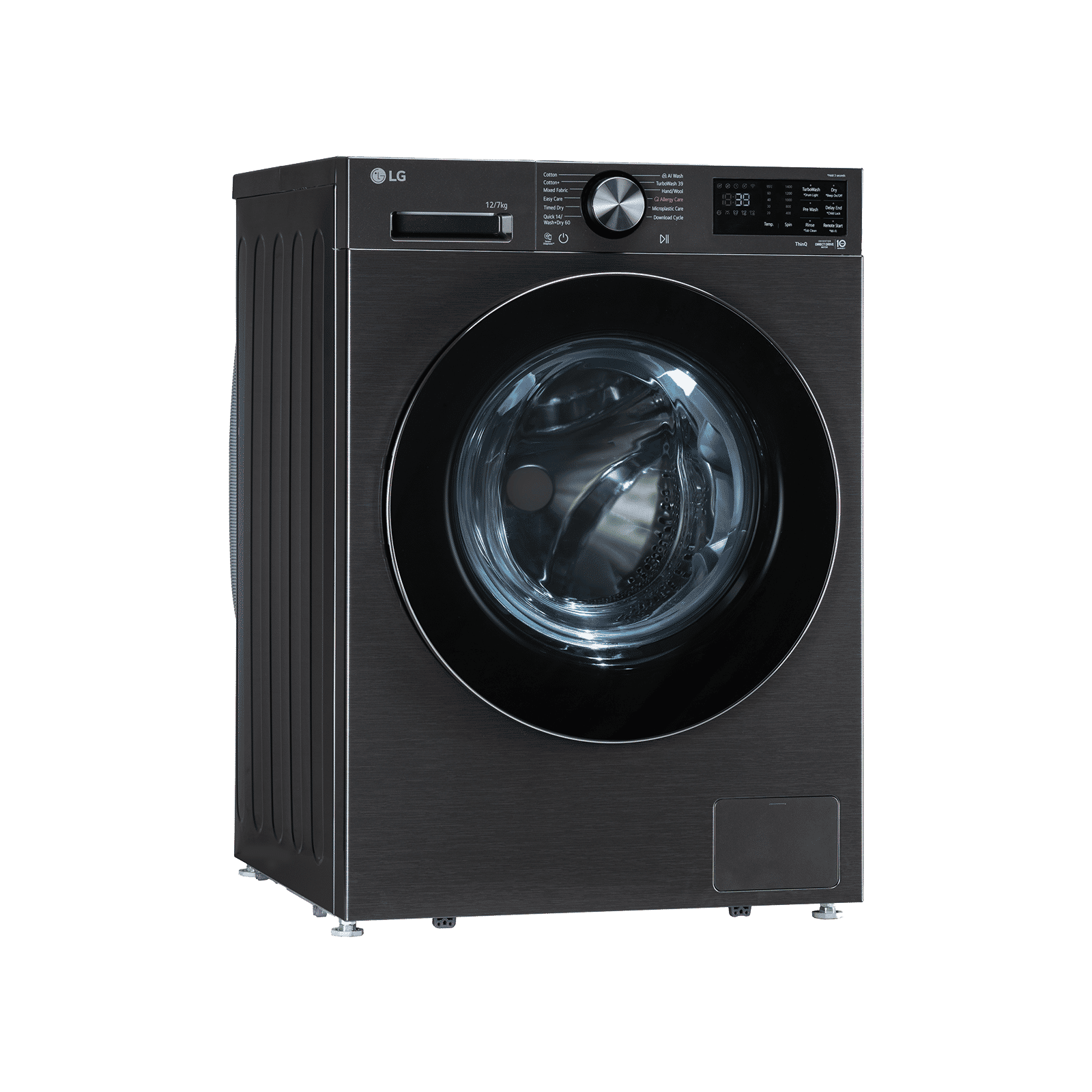 LG 12/7 kg Wi-Fi Inverter Fully Automatic Front Load Washing Machine (GVX, FDX1207N5B, Turbowash 360, Platinum Black) LG 12/7 kg Wi-Fi Inverter Fully Automatic Front Load Washing Machine (GVX, FDX1207N5B, Turbowash 360, Platinum Black)_2