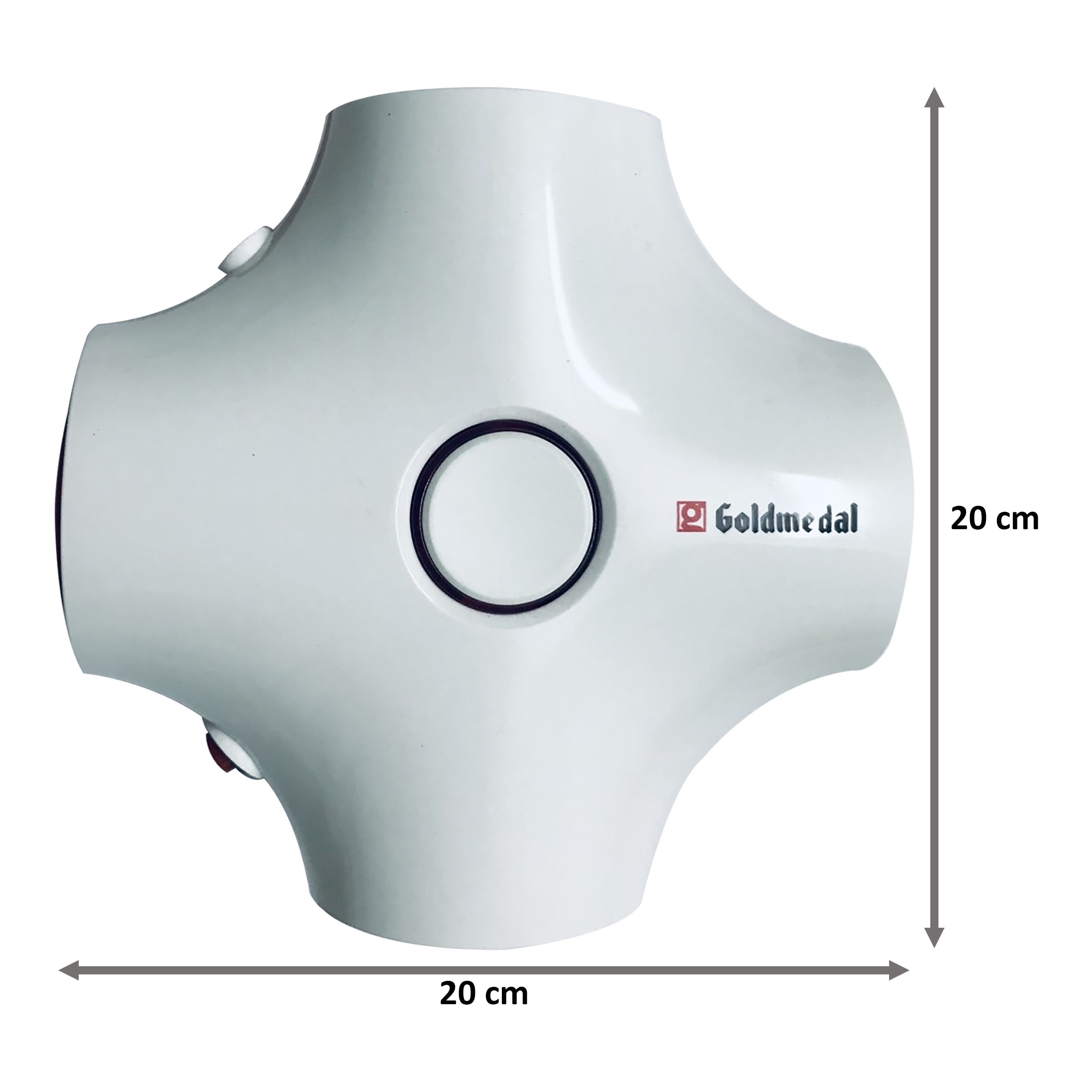 Goldmedal Curve Plus 10 Amp 4 Sockets Spike Guard With Individual Switch 2 Meters (LED Indicator, 205108, White/Red)_2