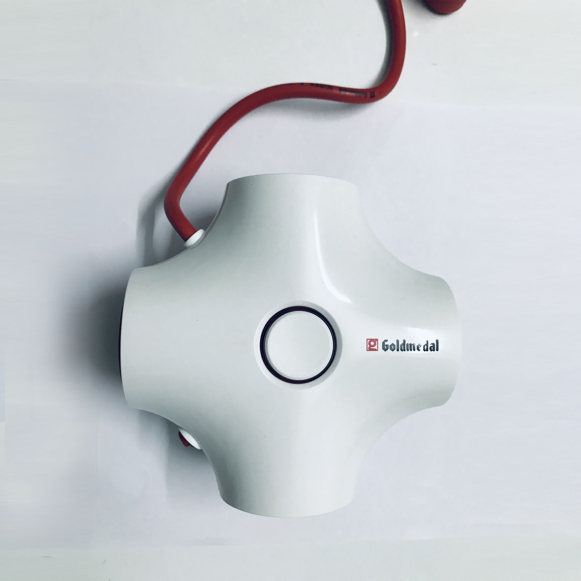 Goldmedal Curve Plus 10 Amp 4 Sockets Spike Guard With Individual Switch 2 Meters (LED Indicator, 205108, White/Red)_4
