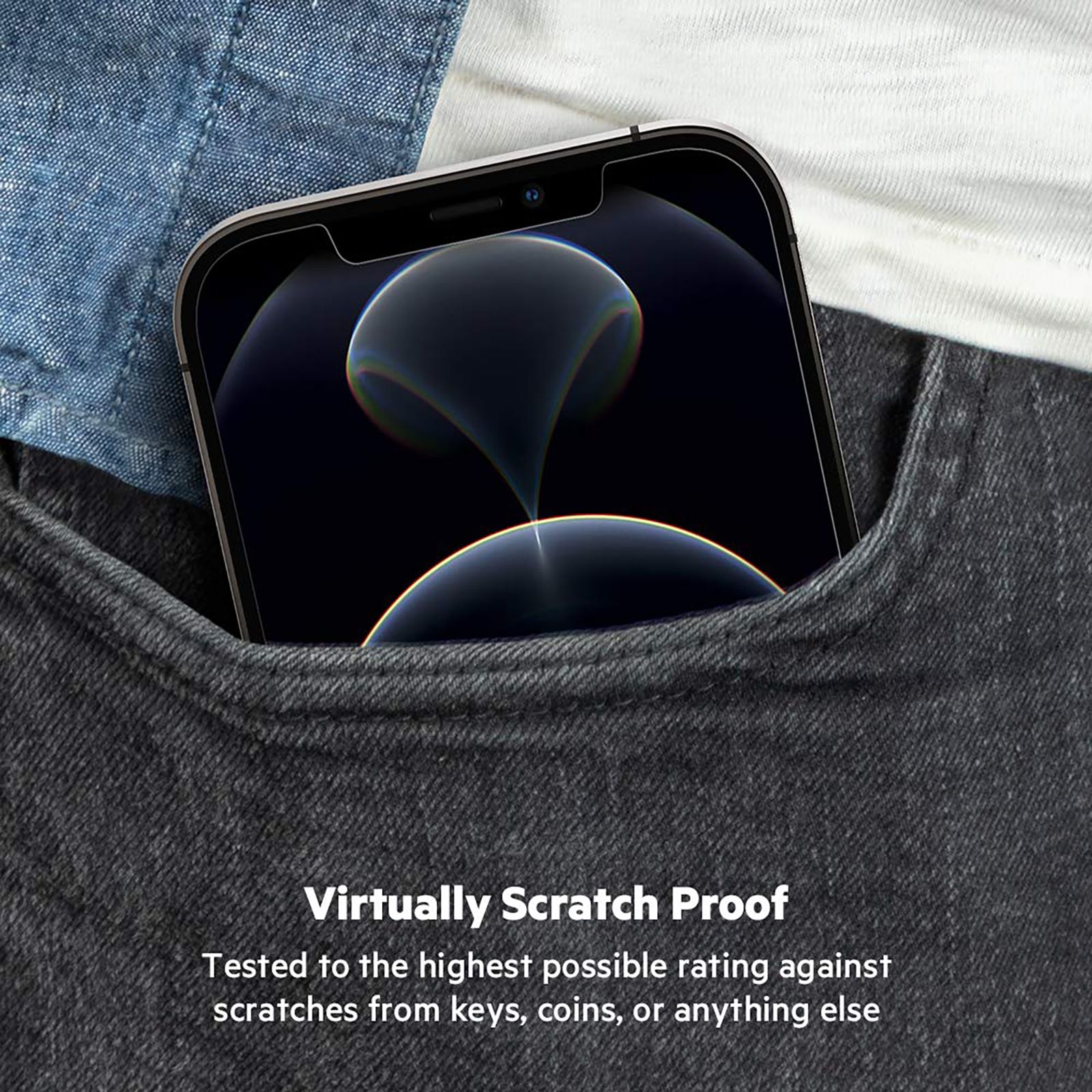 belkin Tempered Glass for Apple iPhone 12 Pro Max (Anti Microbial Coating)_10
