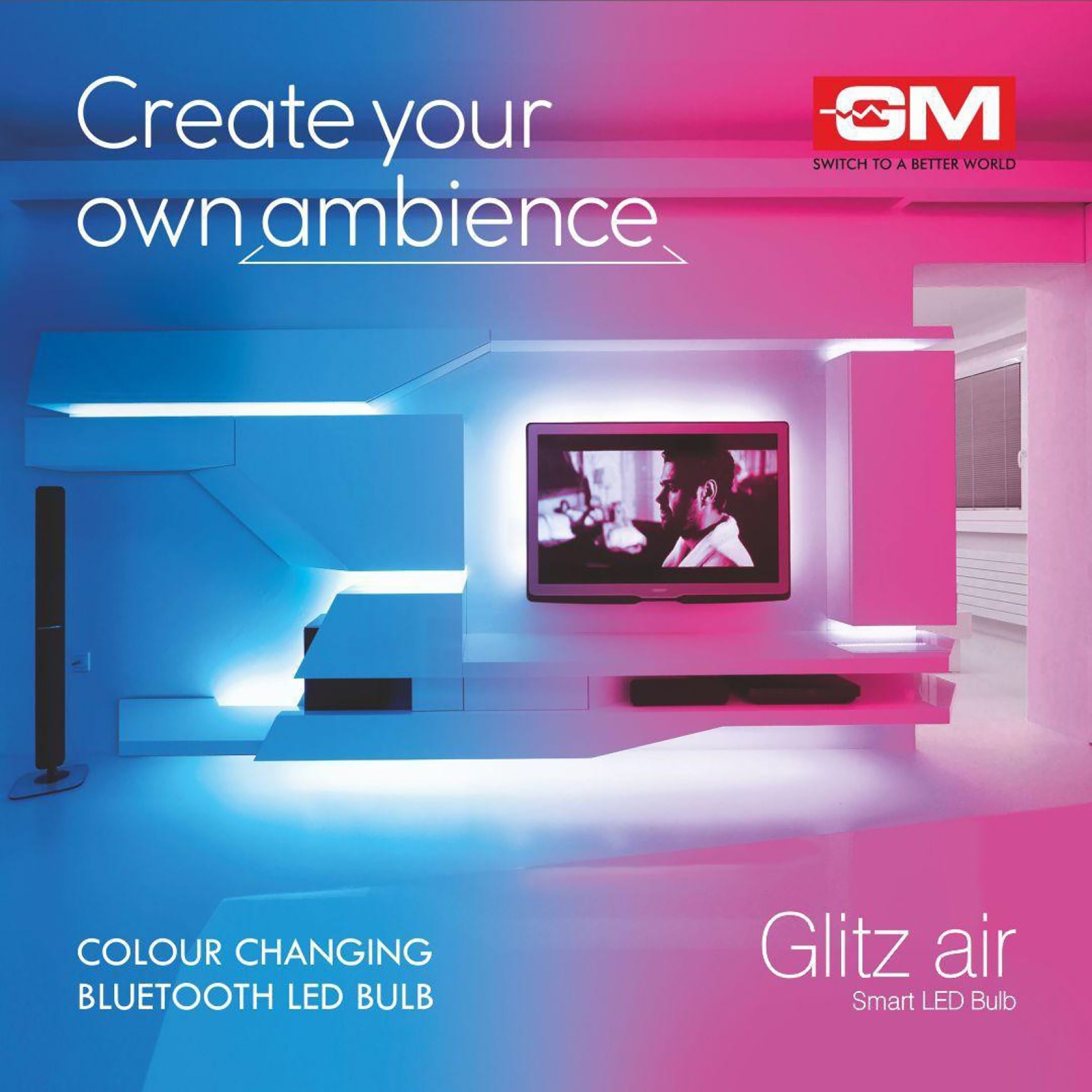 GM Glitz Air 10 Watts LED Smart Bulb (Color Changing App Controlled Bluetooth, GBZ-10-RGBWW-NA, Multicolor/Silver) GM Glitz Air 10 Watts LED Smart Bulb (Color Changing App Controlled Bluetooth, GBZ-10-RGBWW-NA, Multicolor/Silver)_4