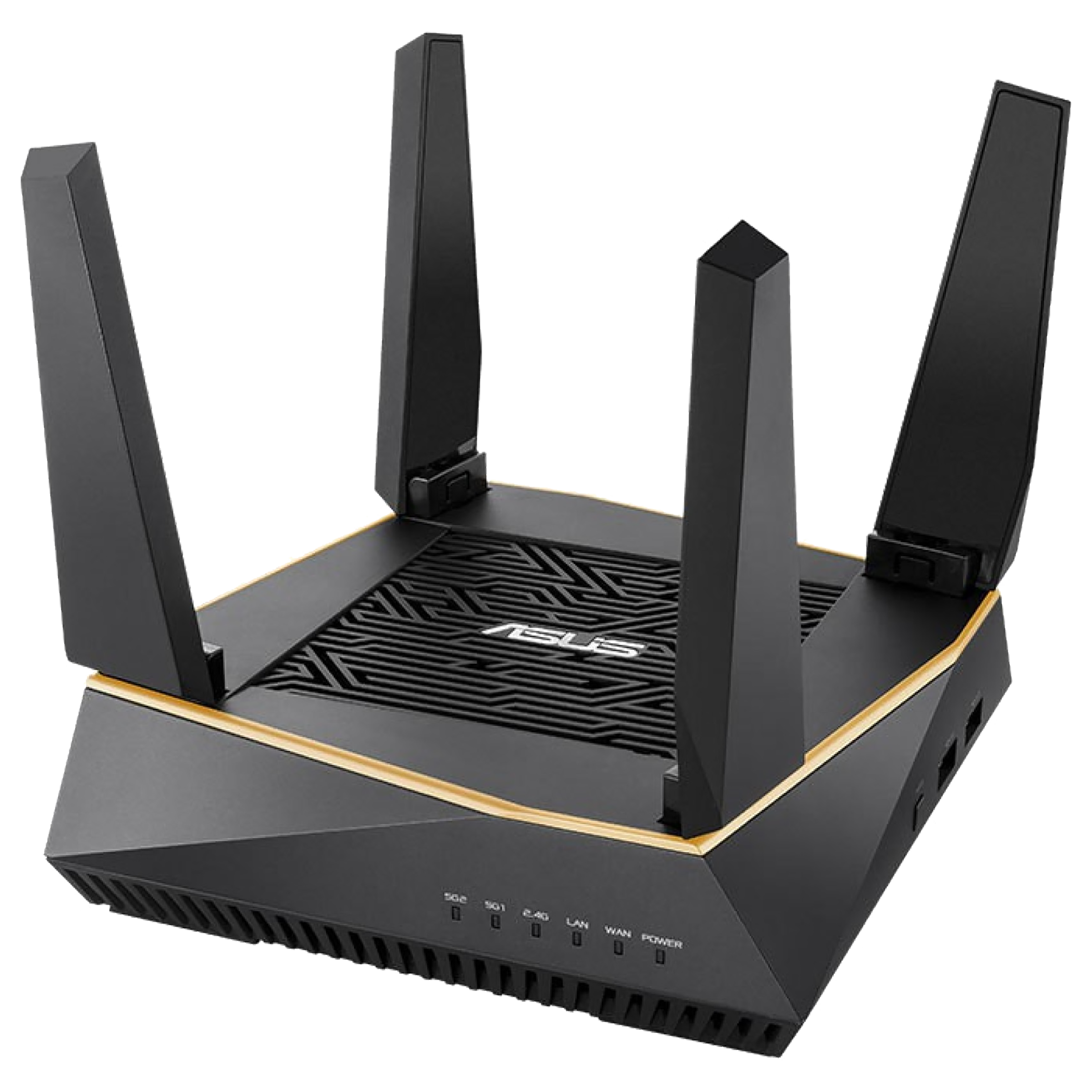 ASUS Triple Band 4804 Mbps Wi-Fi Gaming Router (4 Antennas, 4 LAN Ports, Ai Protection Pro, RT-AX92U, Black)_1