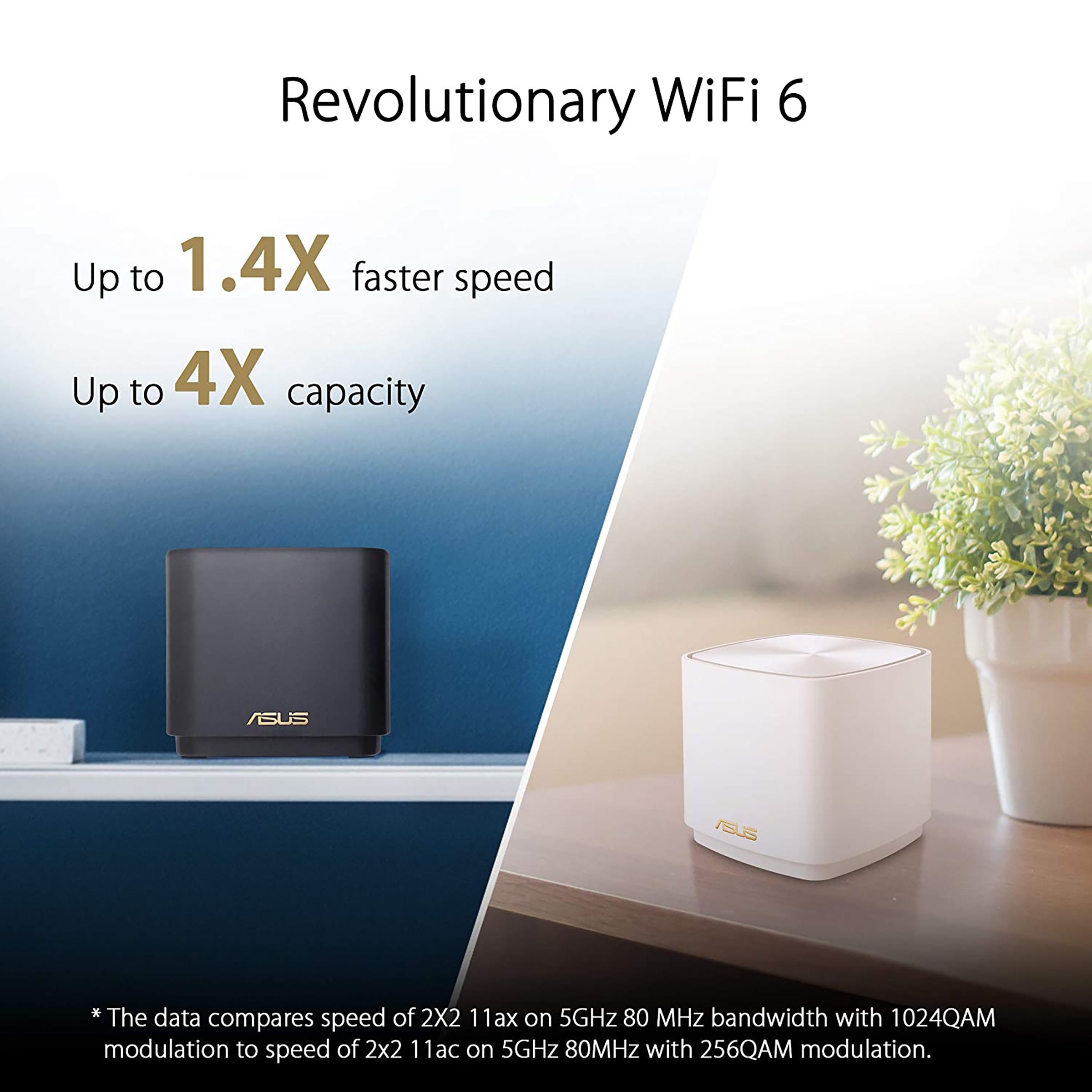 ASUS Dual Band Pack of 2 WiFi Home Mesh System (Ai Protection, ZenWi-Fi AX Mini XD4, Black)_8