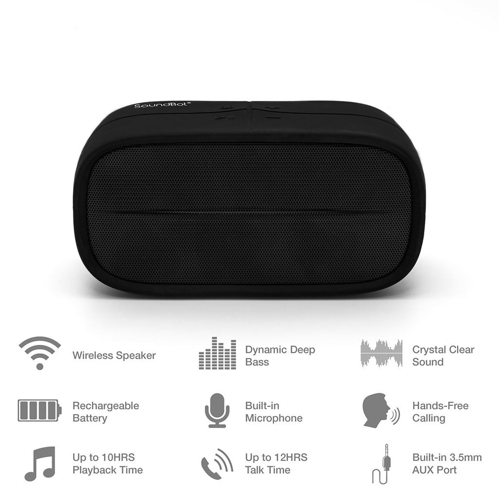 SoundBot SB572 3W Portable Bluetooth Speaker (HD Sound, 5.1 Channel, Black) SoundBot SB572 3W Portable Bluetooth Speaker (HD Sound, 5.1 Channel, Black)_5