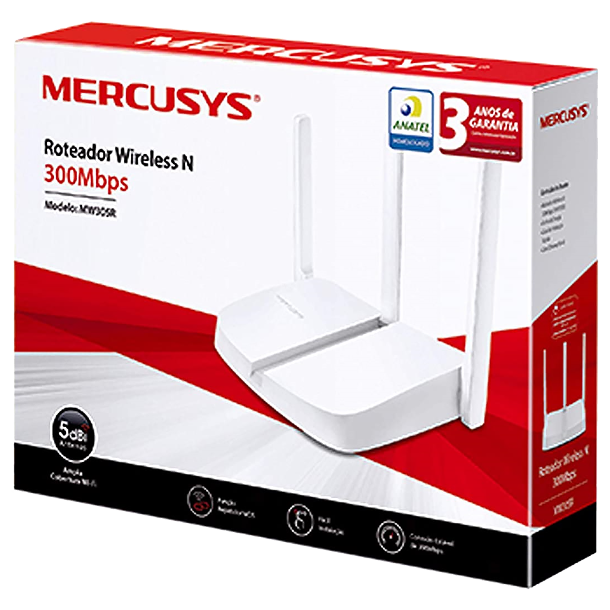 MERCUSYS MW305R-M Single Band Wi-Fi 4 Router (3 Antennas, 3 LAN Ports, SU-MIMO, White)_6