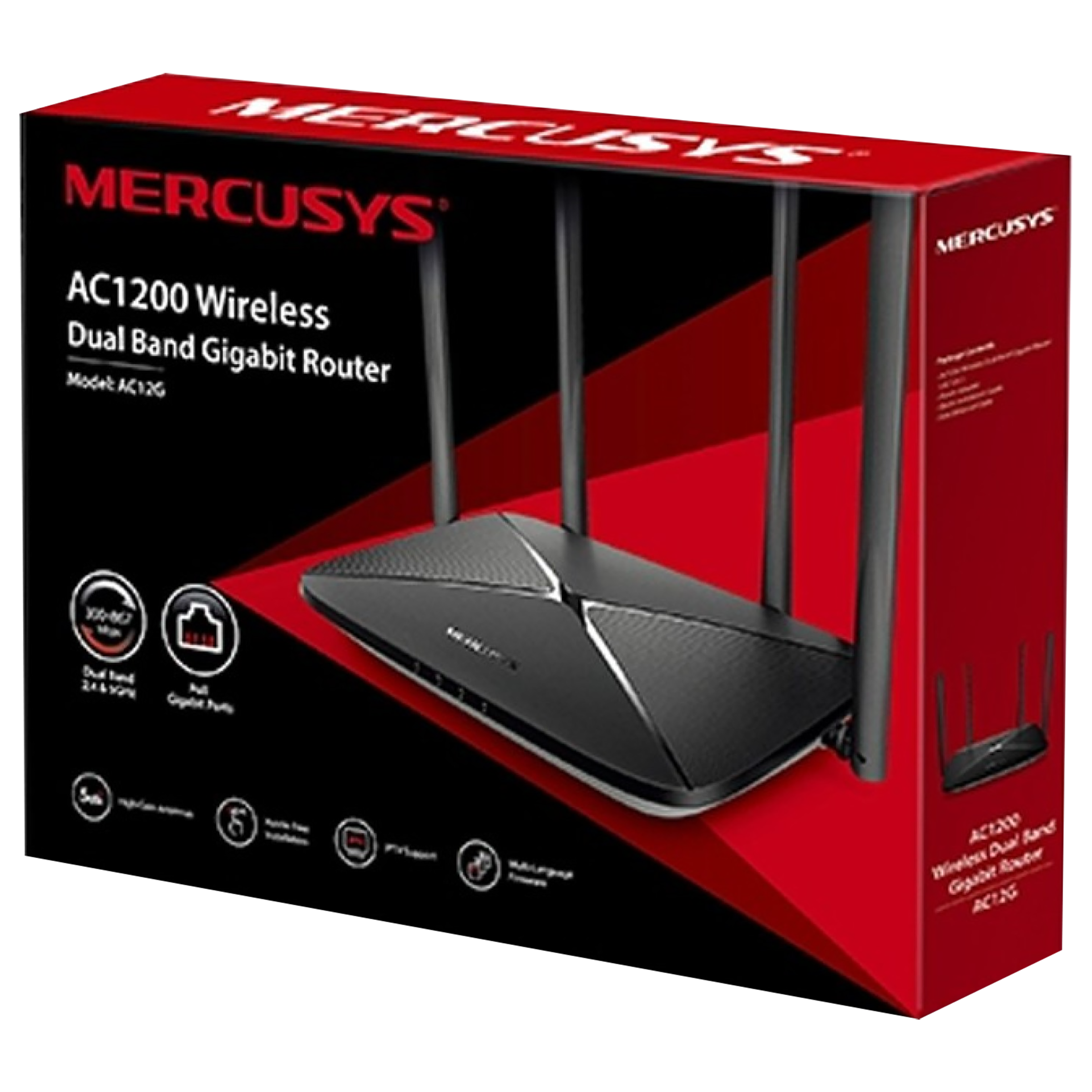MERCUSYS AC Dual Band Wi-Fi 5 Router (4 Antennas, 3 LAN Ports, SU-MIMO, MU-MIMO, Black)_8