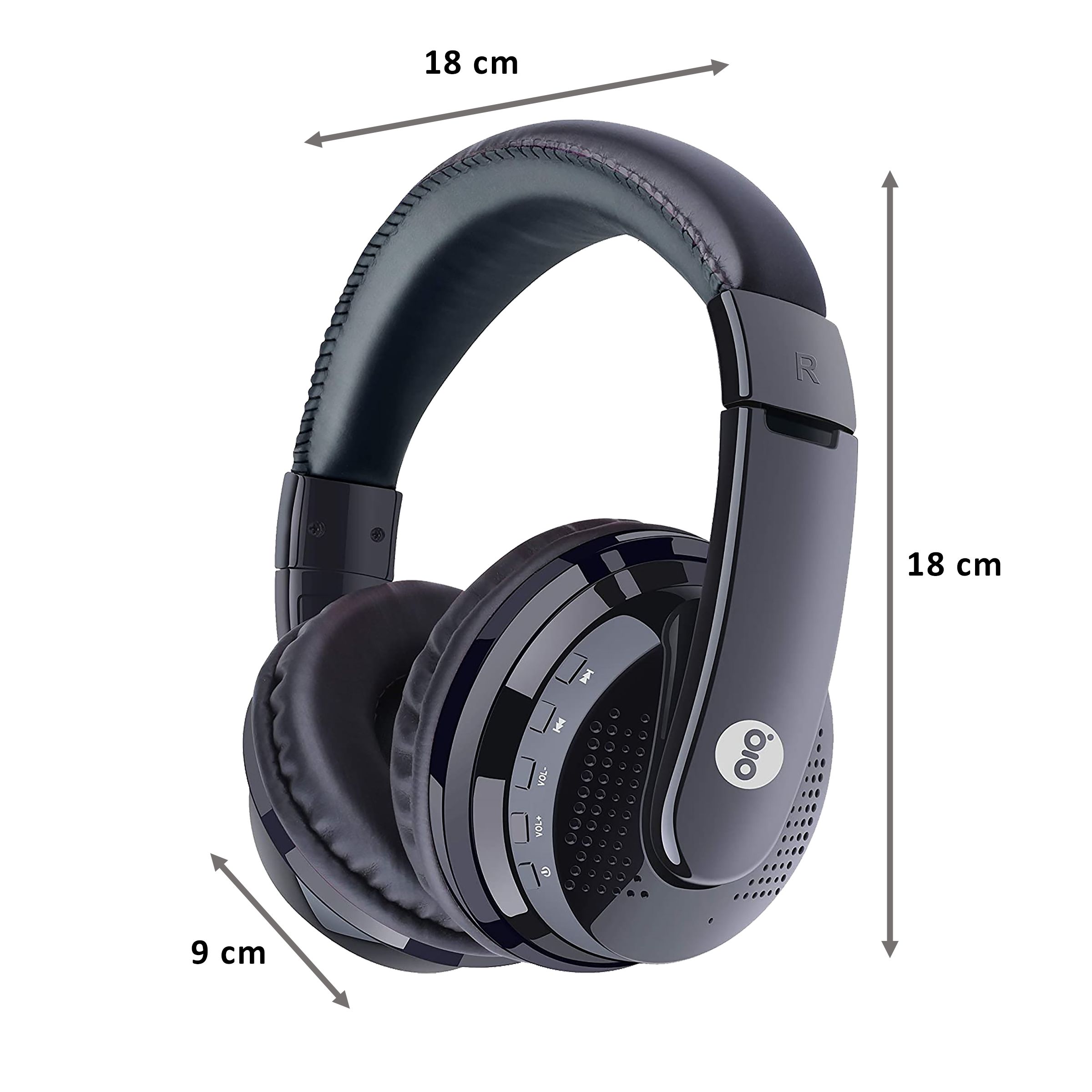 GIZmore Giz Over-Ear MH411 Passive Noise Cancellation Wireless Headphone with Mic (Bluetooth 5.0, Built-In Microphone, Black) GIZmore Giz Over-Ear MH411 Passive Noise Cancellation Wireless Headphone with Mic (Bluetooth 5.0, Built-In Microphone, Black)_2