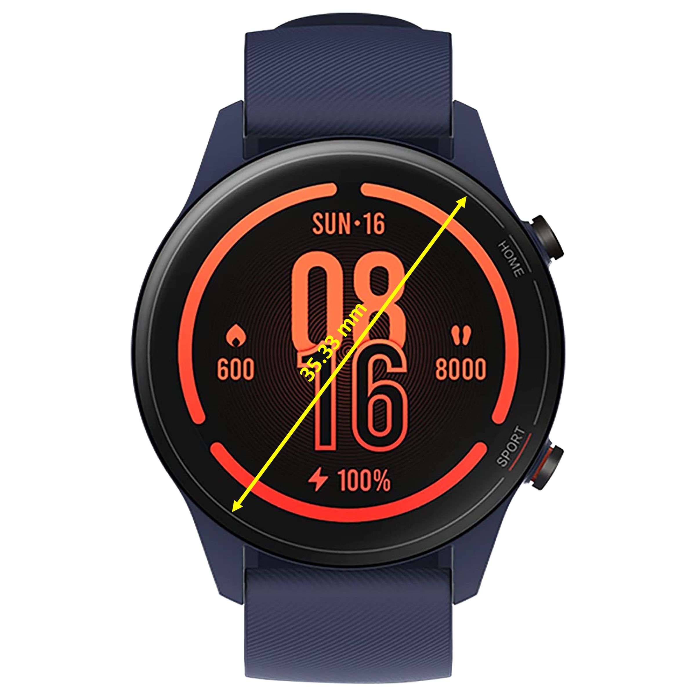 Xiaomi Revolve Active Smartwatch (GPS, 35.33mm) (Alexa Built-In, BHR4585IN, Black/Blue, Sport Band) Xiaomi Revolve Active Smartwatch (GPS, 35.33mm) (Alexa Built-In, BHR4585IN, Black/Blue, Sport Band)_2