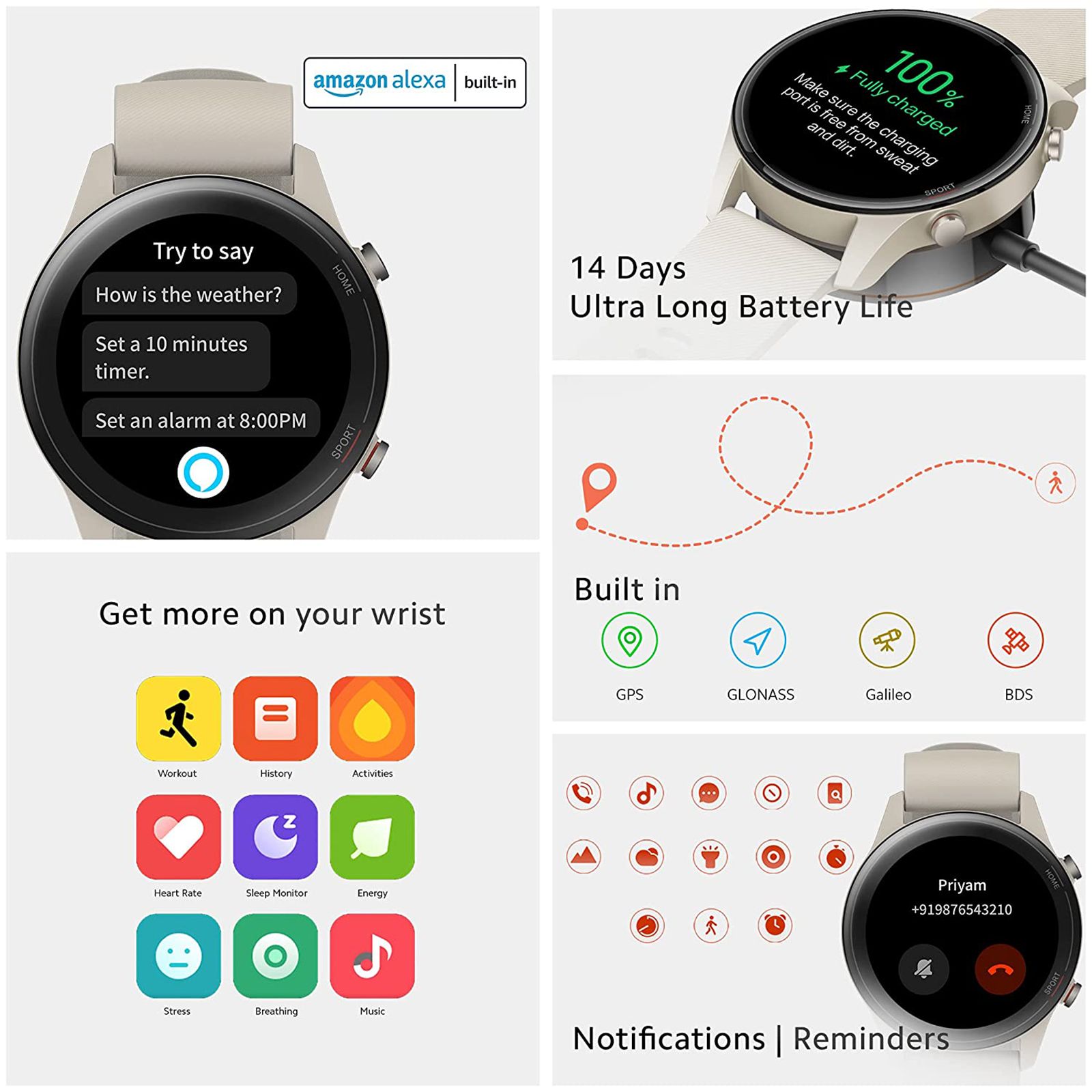 Xiaomi Revolve Active Smartwatch (GPS, 35.33mm) (Alexa Built-In, BHR4585IN, Black/Blue, Sport Band) Xiaomi Revolve Active Smartwatch (GPS, 35.33mm) (Alexa Built-In, BHR4585IN, Black/Blue, Sport Band)_5