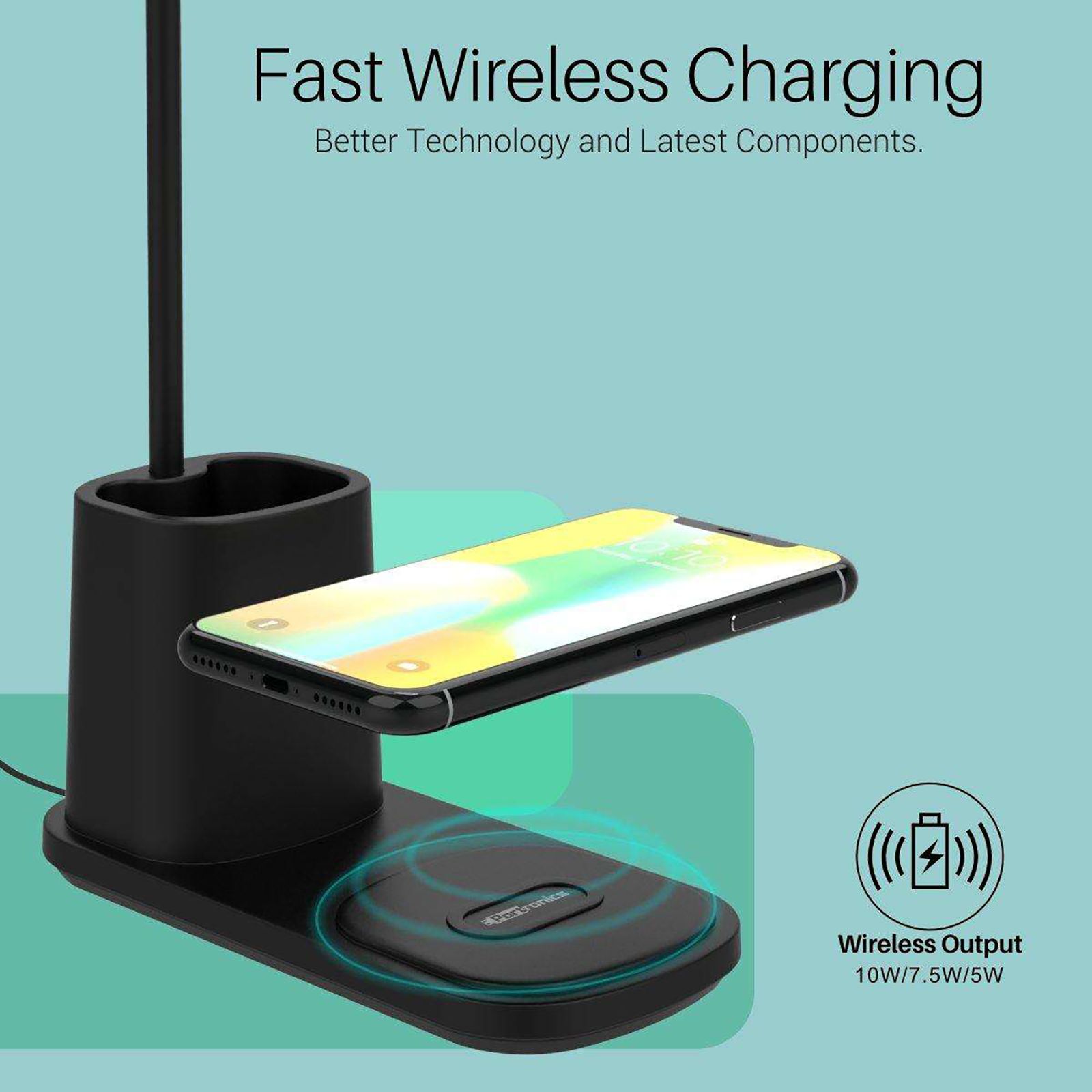 PORTRONICS Brillo II 10 Watts Table Lamp (Wireless Charging, POR 1178, Black) PORTRONICS Brillo II 10 Watts Table Lamp (Wireless Charging, POR 1178, Black)_8