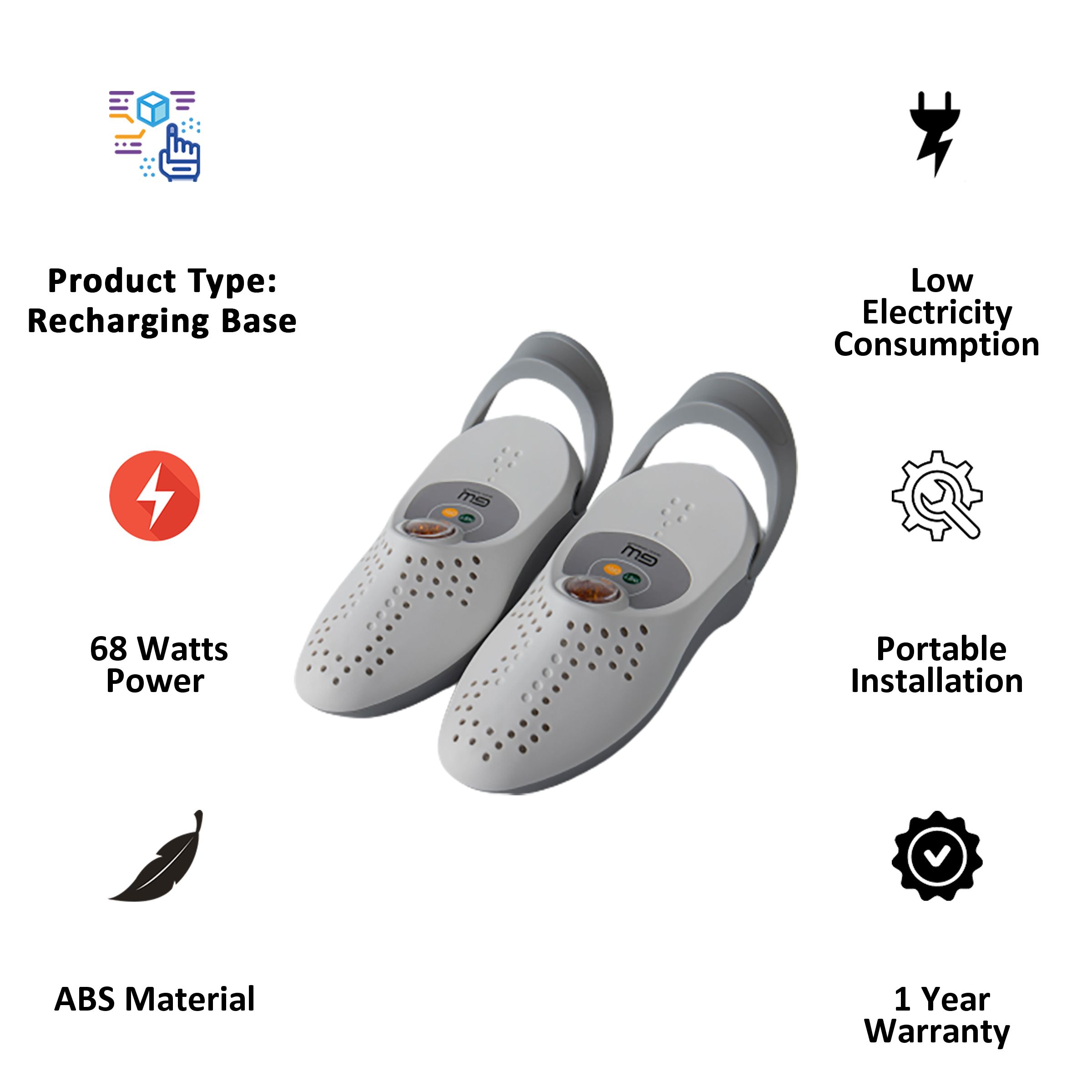 Origin OMS1 Shoe Rack Dehumidifier with Recharging Base (Compact & Cute Design, White)_3