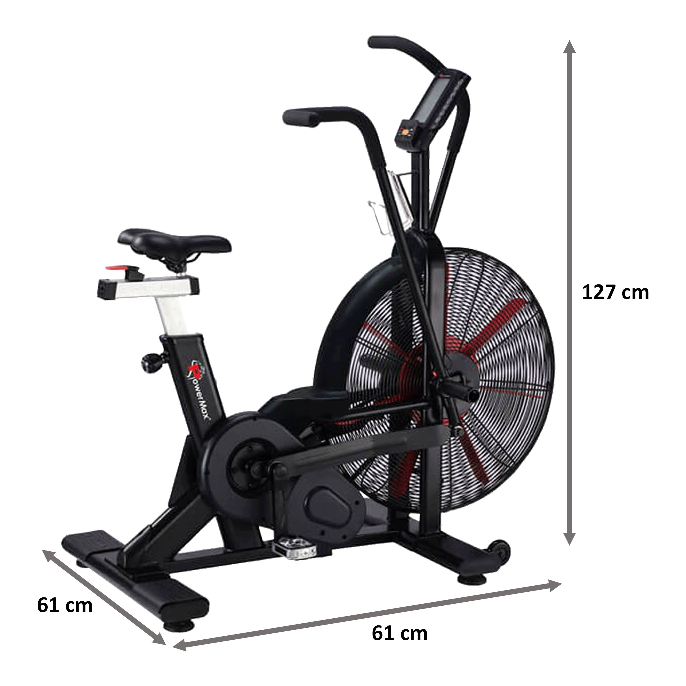 PowerMax Air Bike (Dual transmission system, BA-2500C, Black) PowerMax Air Bike (Dual transmission system, BA-2500C, Black)_2