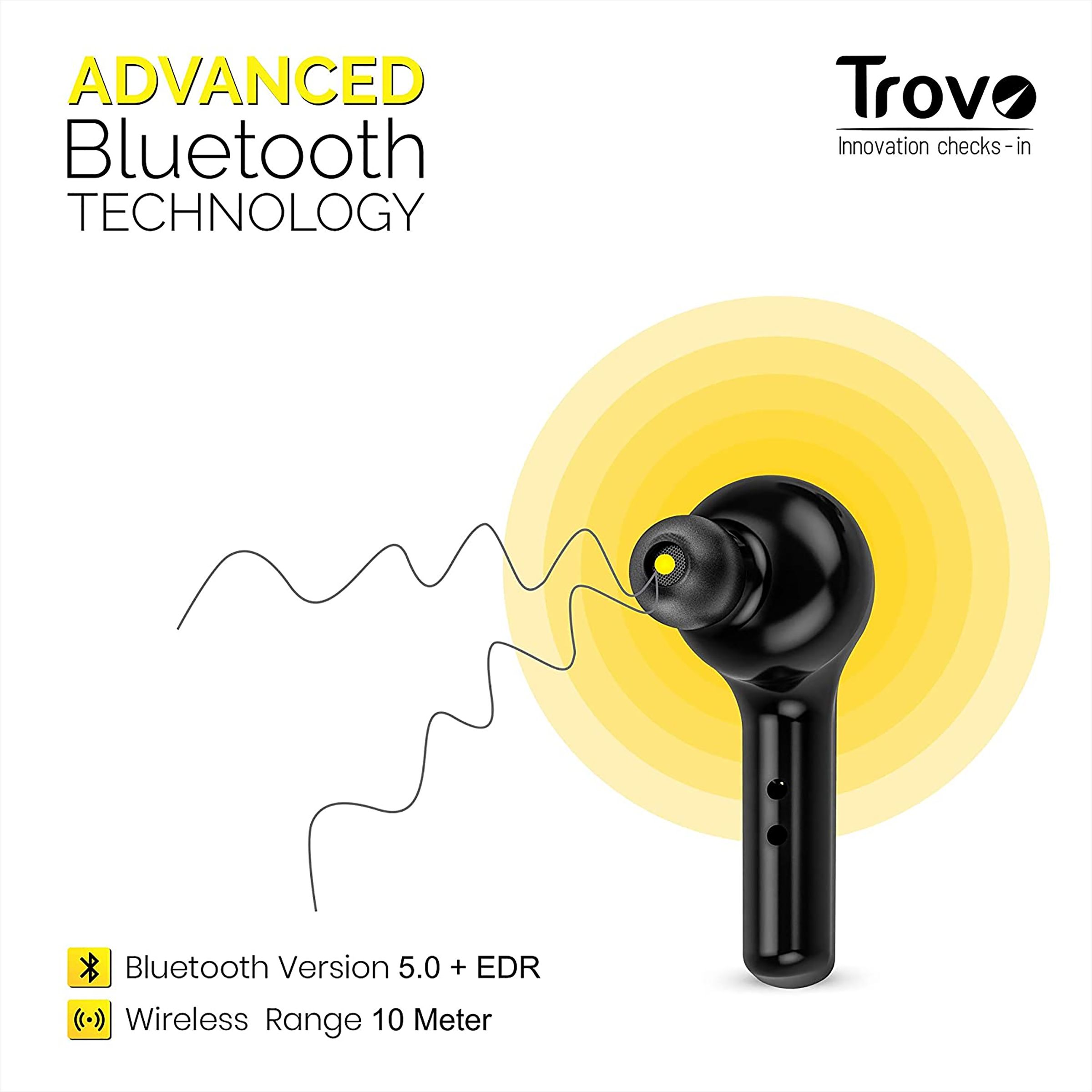 Trovo REP-35 TWS Earbuds with Noise Isolation (Waterproof, Google Assistant Enabled, Black) Trovo REP-35 TWS Earbuds with Noise Isolation (Waterproof, Google Assistant Enabled, Black)_4