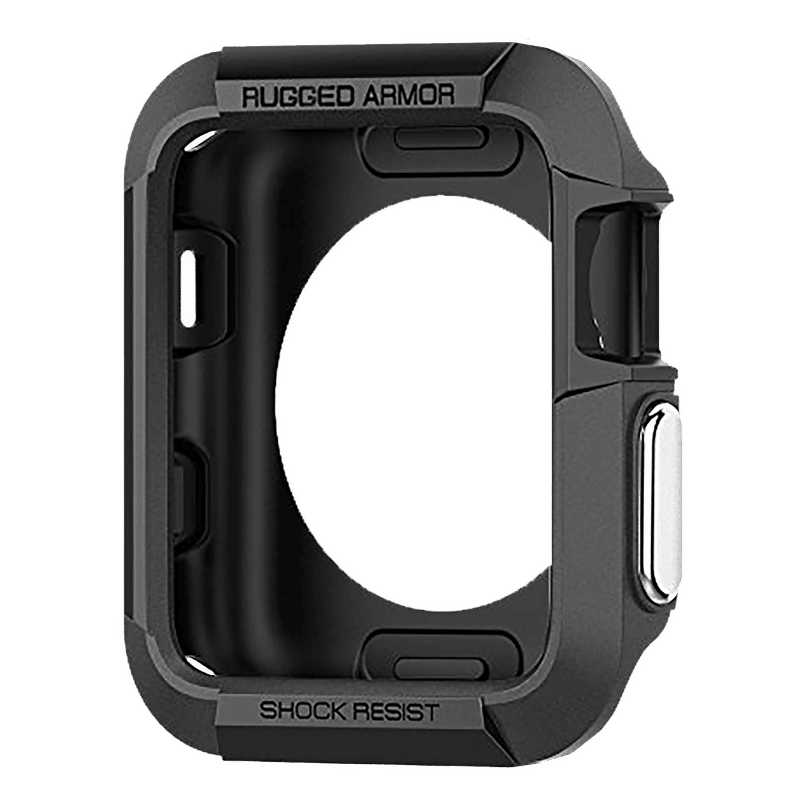 Spigen Rugged Armor TPU Case for Apple Watch Series 3, 2 & 1 (38mm) (Scratches & Bumps Protection, Black)_1