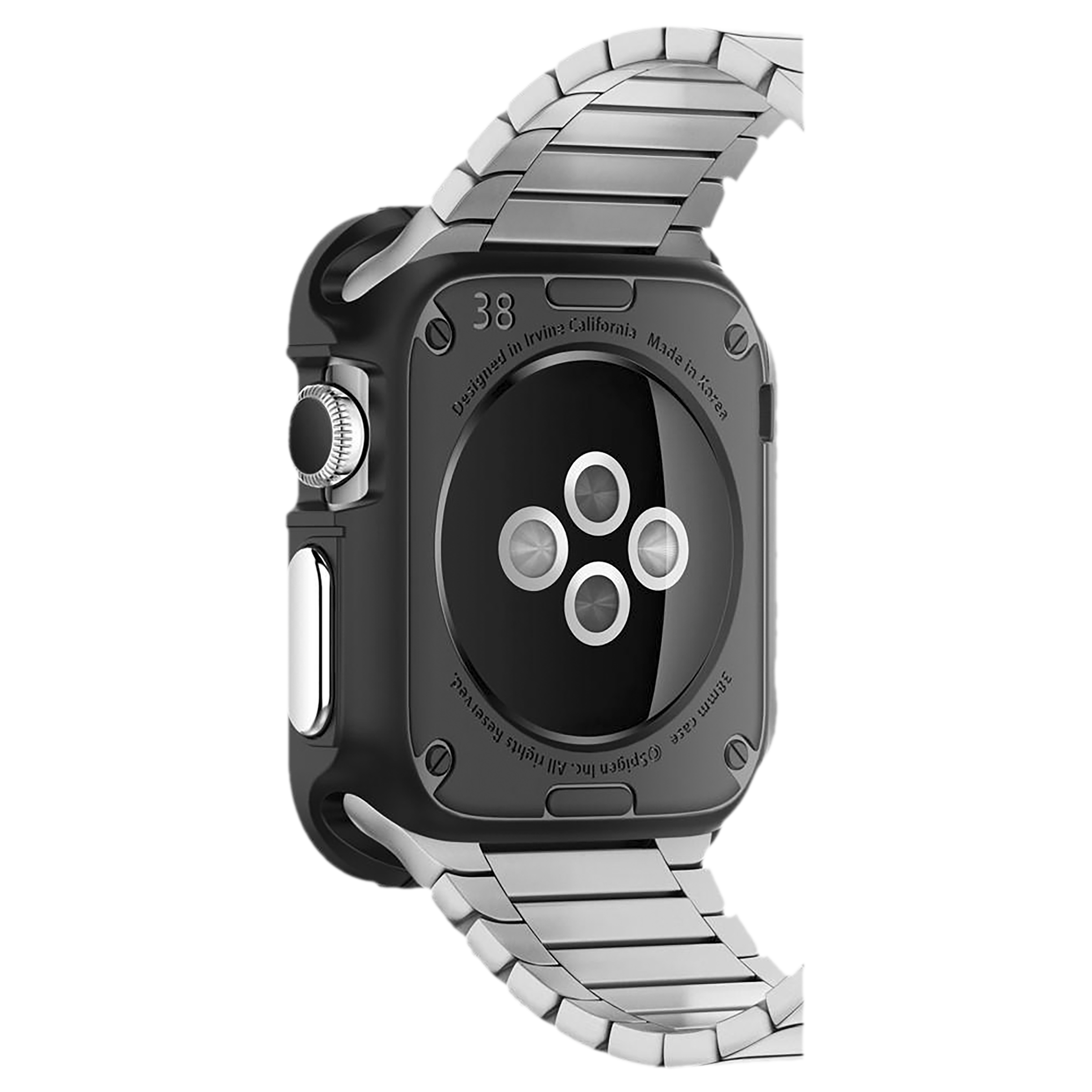Spigen Rugged Armor TPU Case for Apple Watch Series 3, 2 & 1 (38mm) (Scratches & Bumps Protection, Black)_3