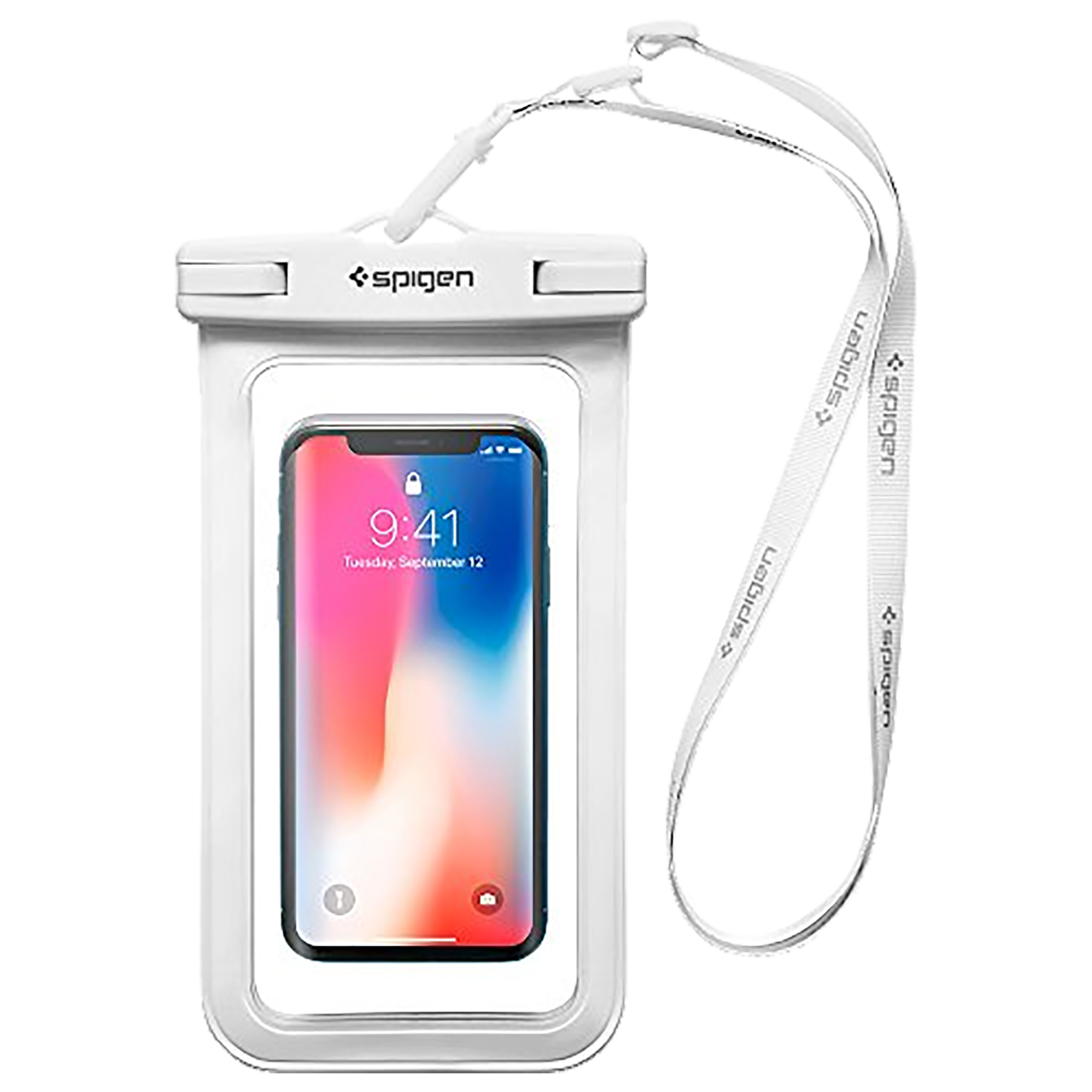 spigen TPU Full Cover Case For Universal Mobiles (IPX8 Certified Waterproof, White) spigen TPU Full Cover Case For Universal Mobiles (IPX8 Certified Waterproof, White)_1