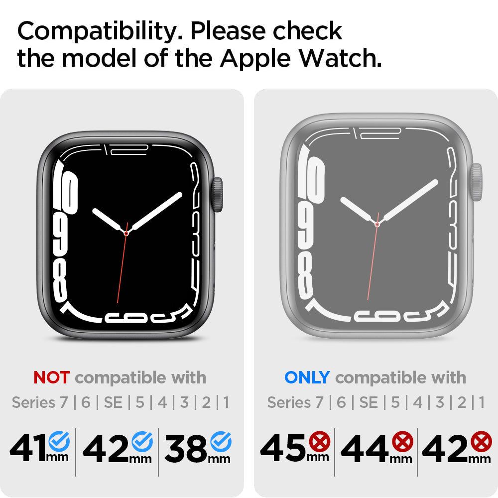 Spigen Silicone Band for Apple Watch Series SE, 7, 6, 5, 4, 3, 2 & 1 (41mm / 40mm / 38mm) (Adjustable Length, Black)_5