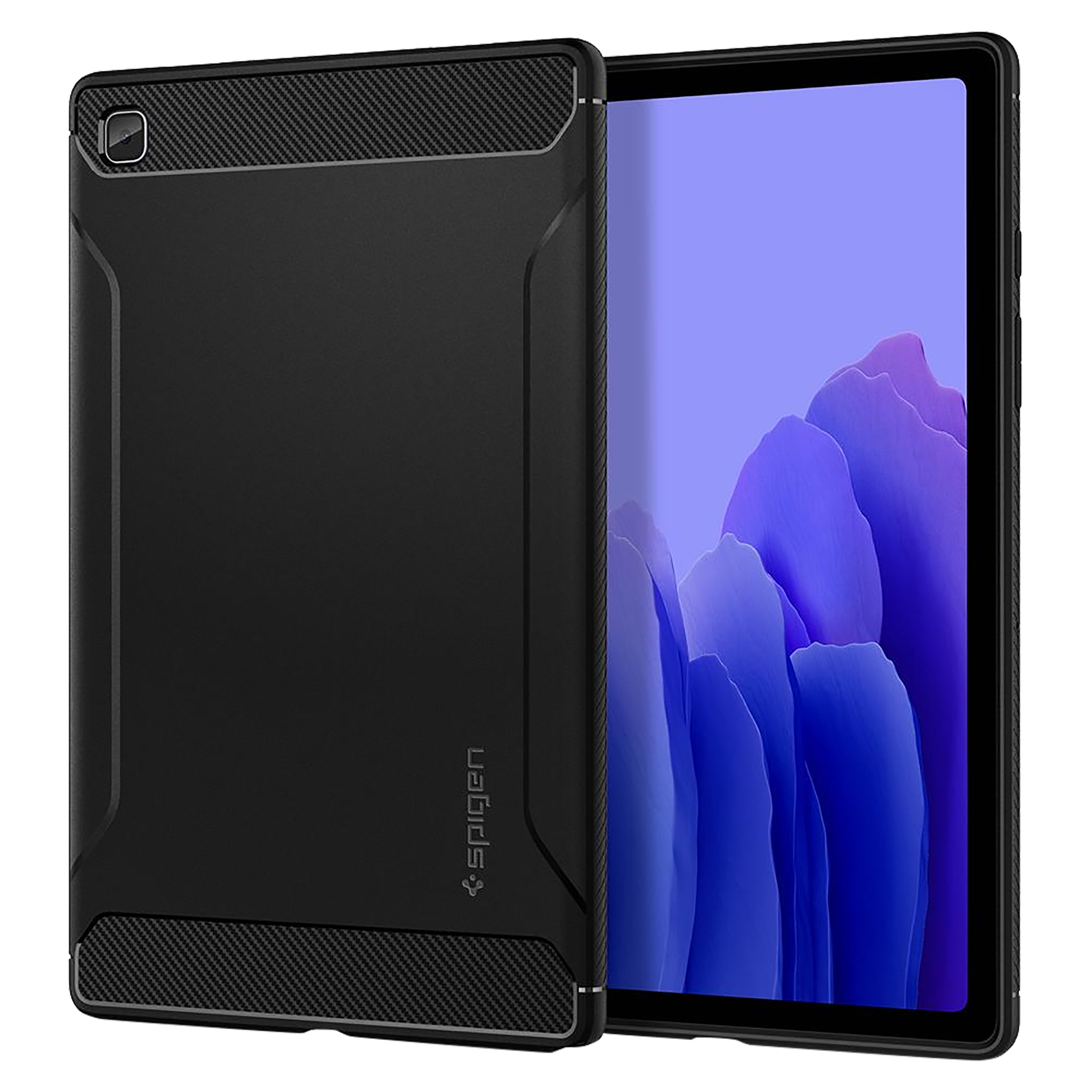 spigen Rugged Armor TPU Back Cover for SAMSUNG Galaxy Tab A7 (Wireless Charging Compatible, Matte Black)_1