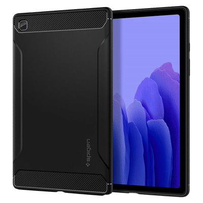 spigen Rugged Armor TPU Back Cover for SAMSUNG Galaxy Tab A7 (Wireless Charging Compatible, Matte Black)