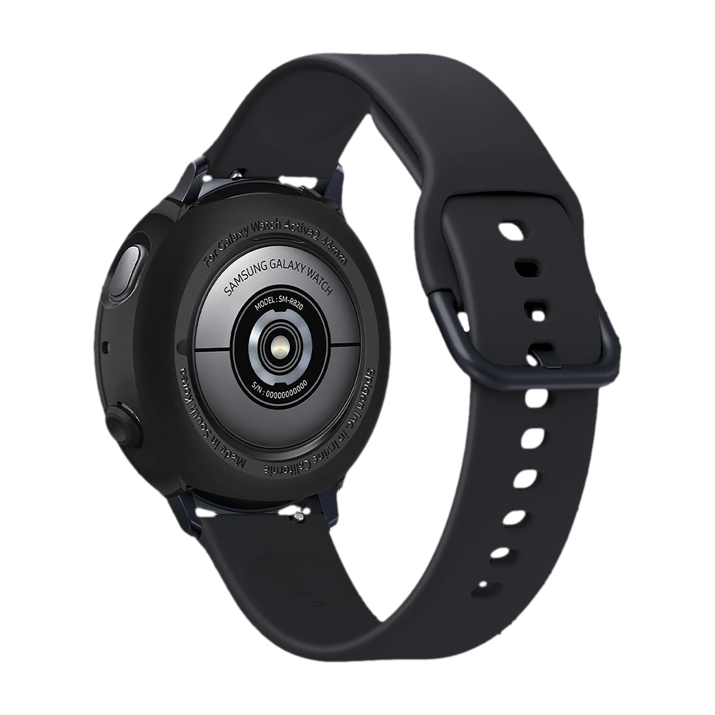 Spigen Liquid Air TPU Case for SAMSUNG Galaxy Watch Active 2 (44mm) (Shock-Absorbent Layer, Matte Black)_4