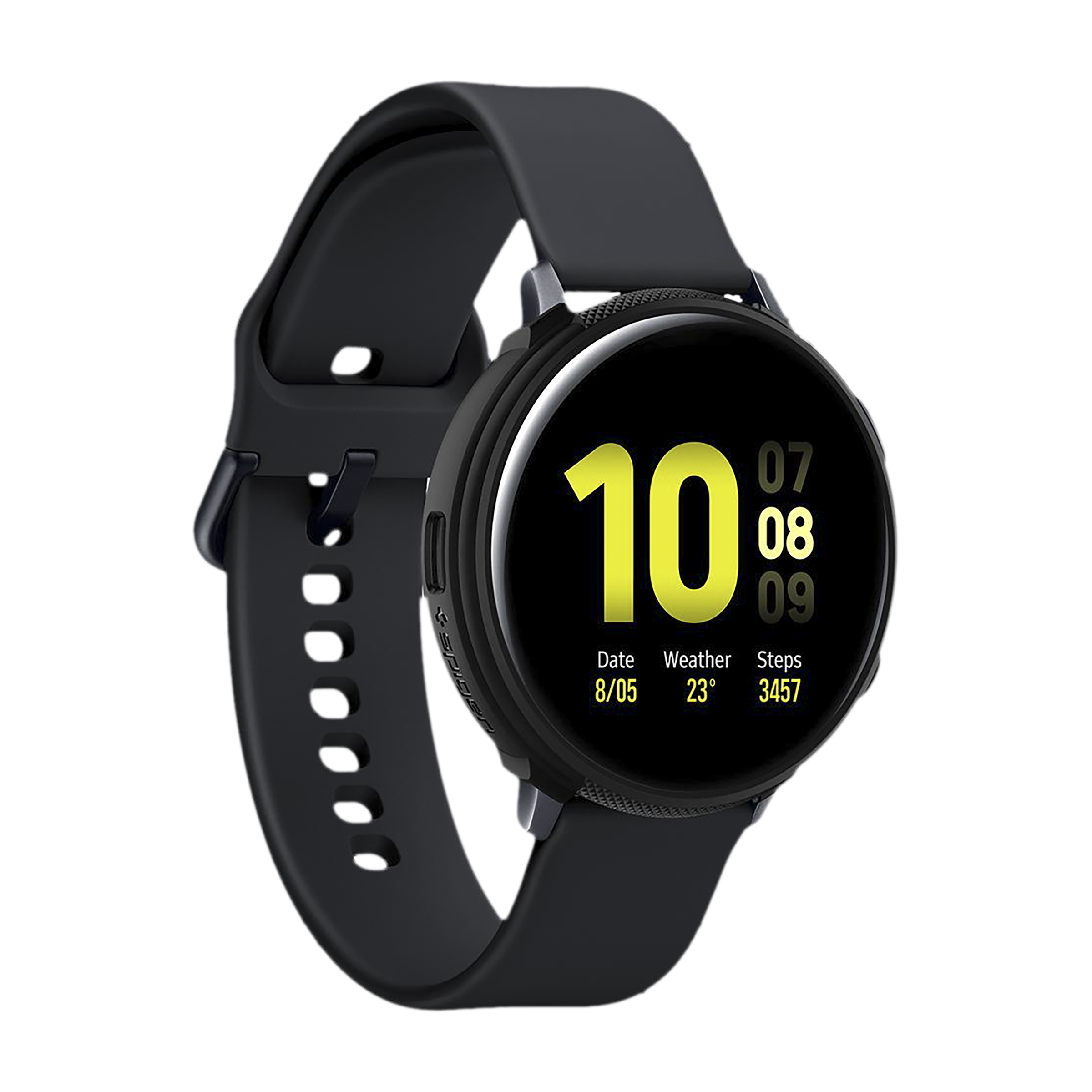Spigen Liquid Air TPU Case for SAMSUNG Galaxy Watch Active 2 (44mm) (Shock-Absorbent Layer, Matte Black)_5