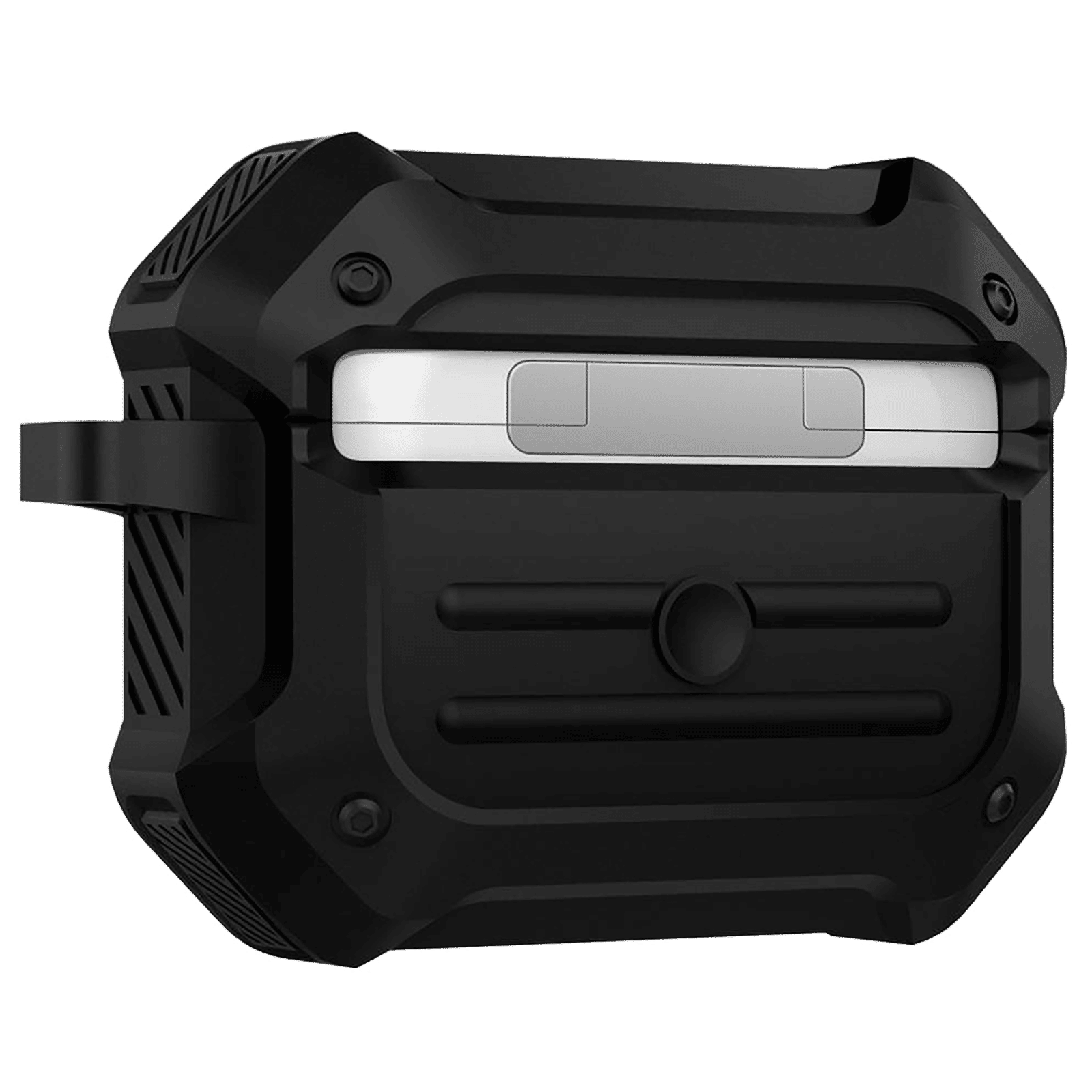 spigen Tough Armor Silicone Full Cover Case For AirPods Pro (Key Ring For Easy Portability, ASD00537, Black) spigen Tough Armor Silicone Full Cover Case For AirPods Pro (Key Ring For Easy Portability, ASD00537, Black)_7