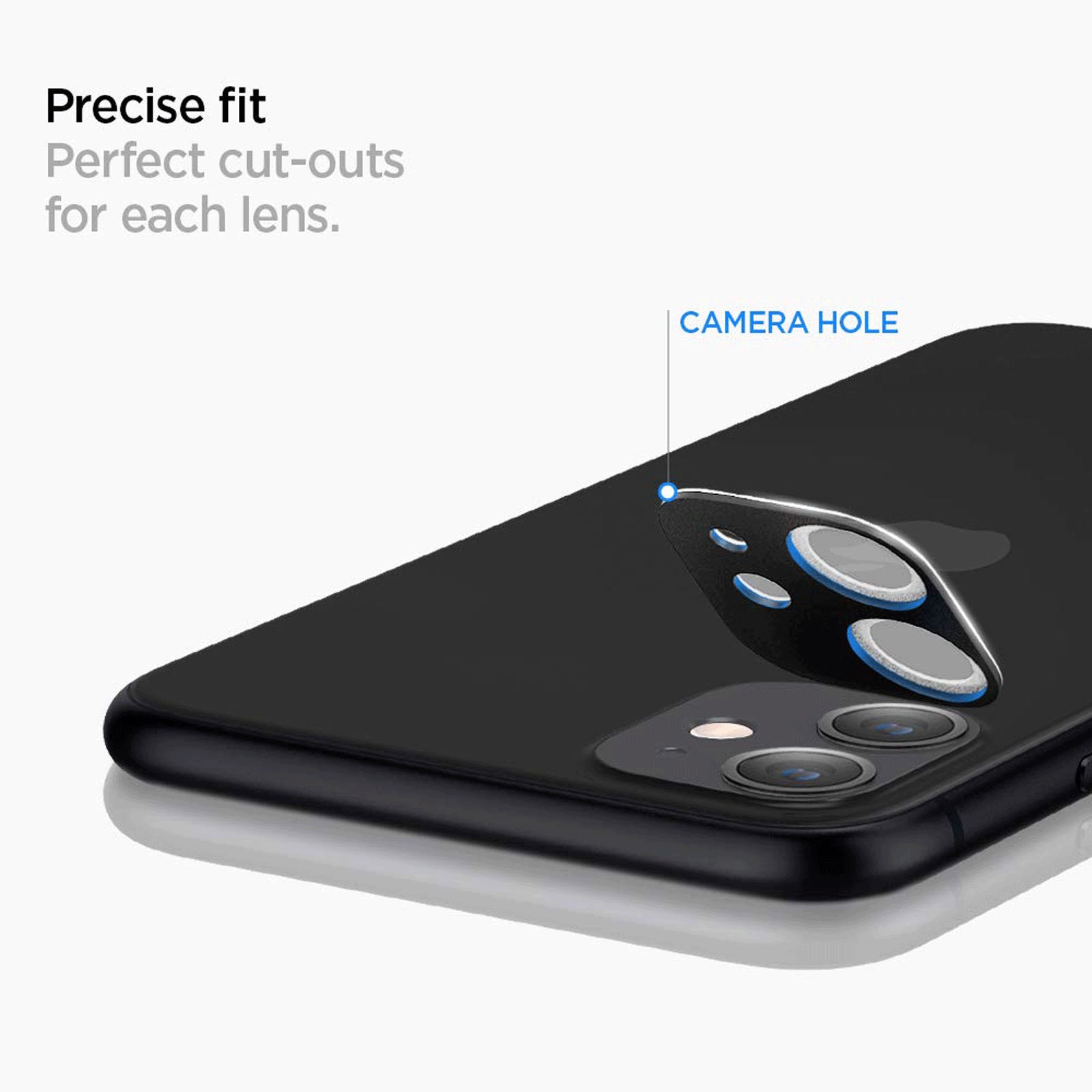 spigen Glas.tR Slim Camera Lens Protector For iPhone 11 (Oleophobic Coating, AGL00509, Yellow) spigen Glas.tR Slim Camera Lens Protector For iPhone 11 (Oleophobic Coating, AGL00509, Yellow)_3