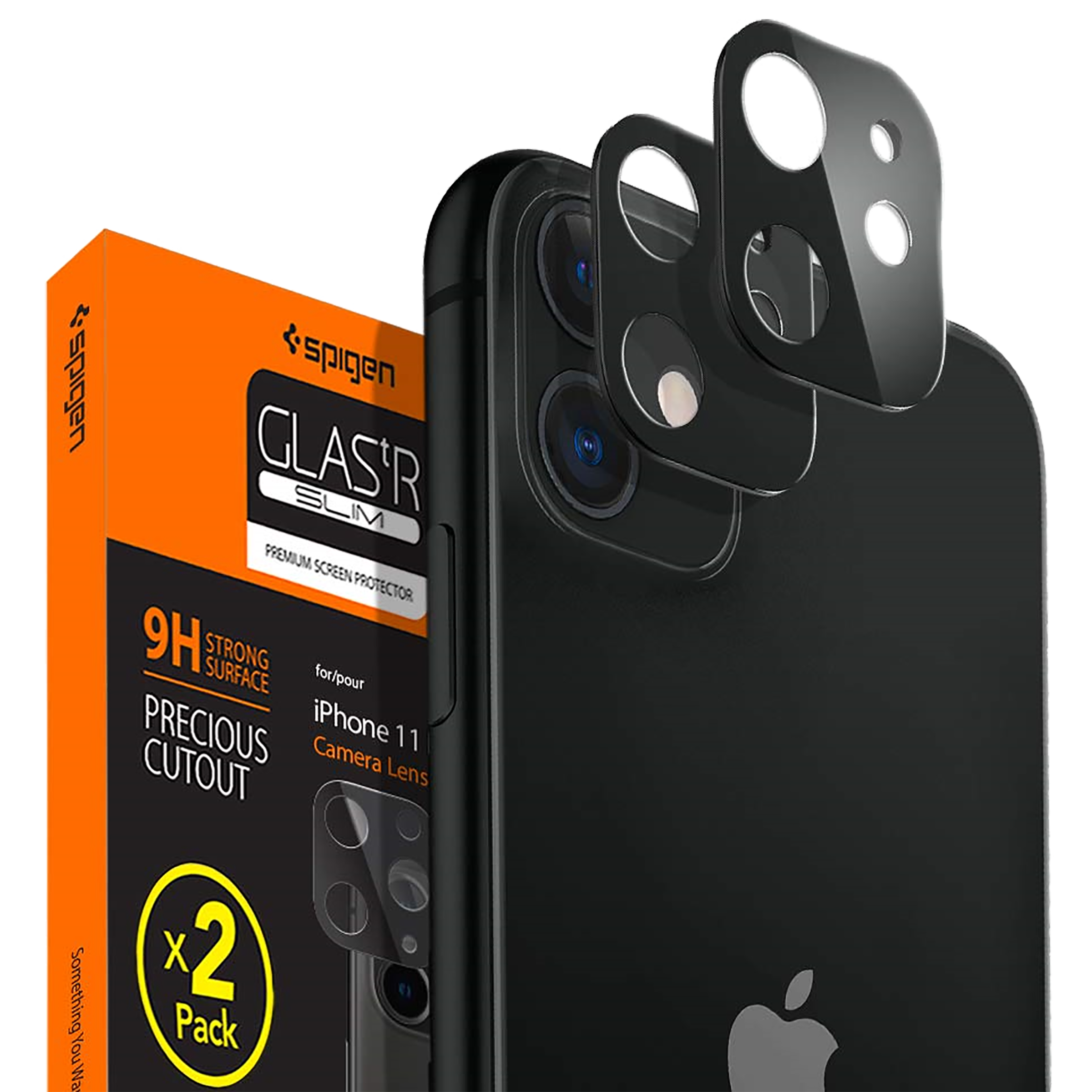 spigen Glas.tR Slim Camera Lens Protector For iPhone 11 (Anti-Scratch, AGL00506, Black)_1