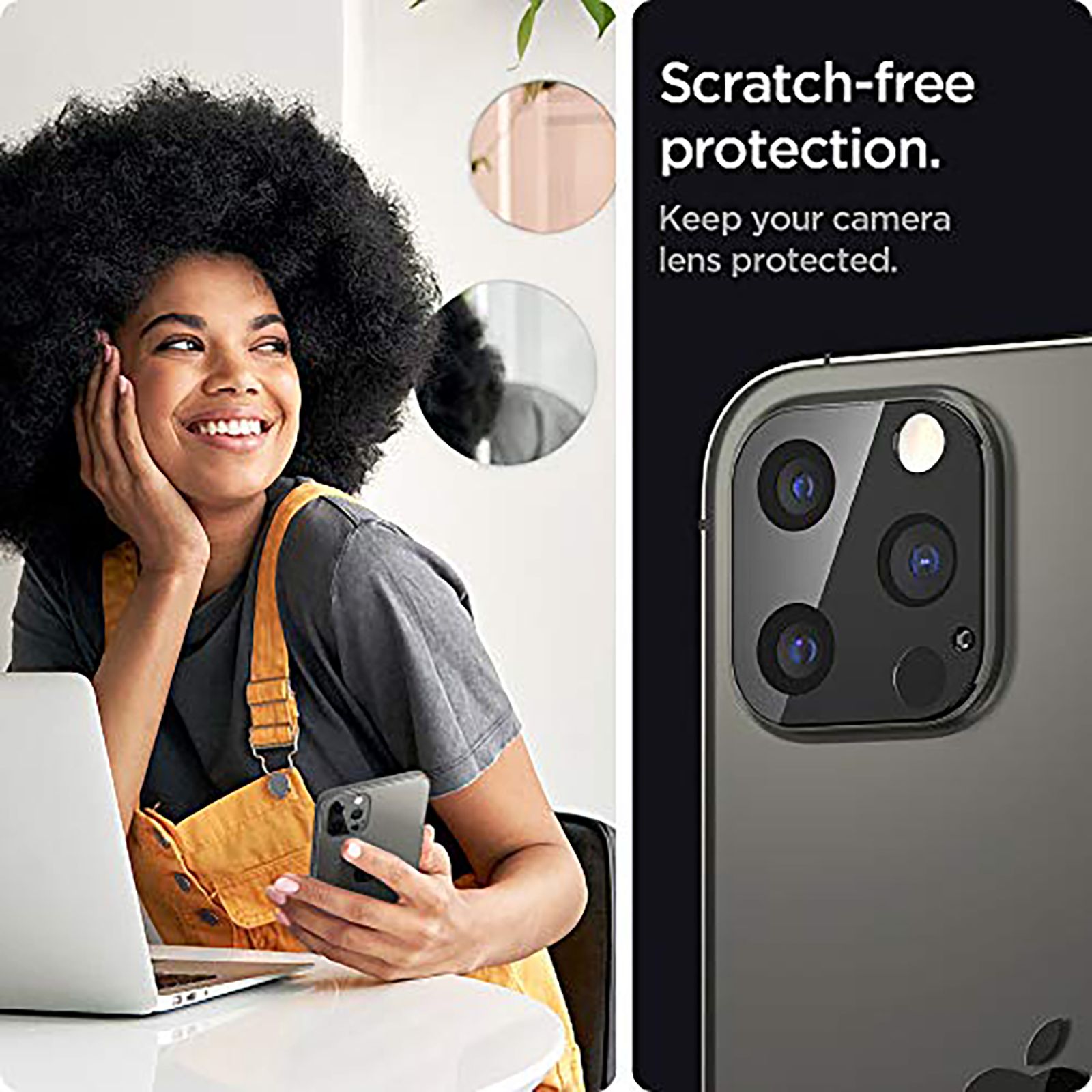 spigen Glas.tR Optik Camera Lens Protector For iPhone 12 Pro (Anti-Shatter, AGL01807, Black)_7