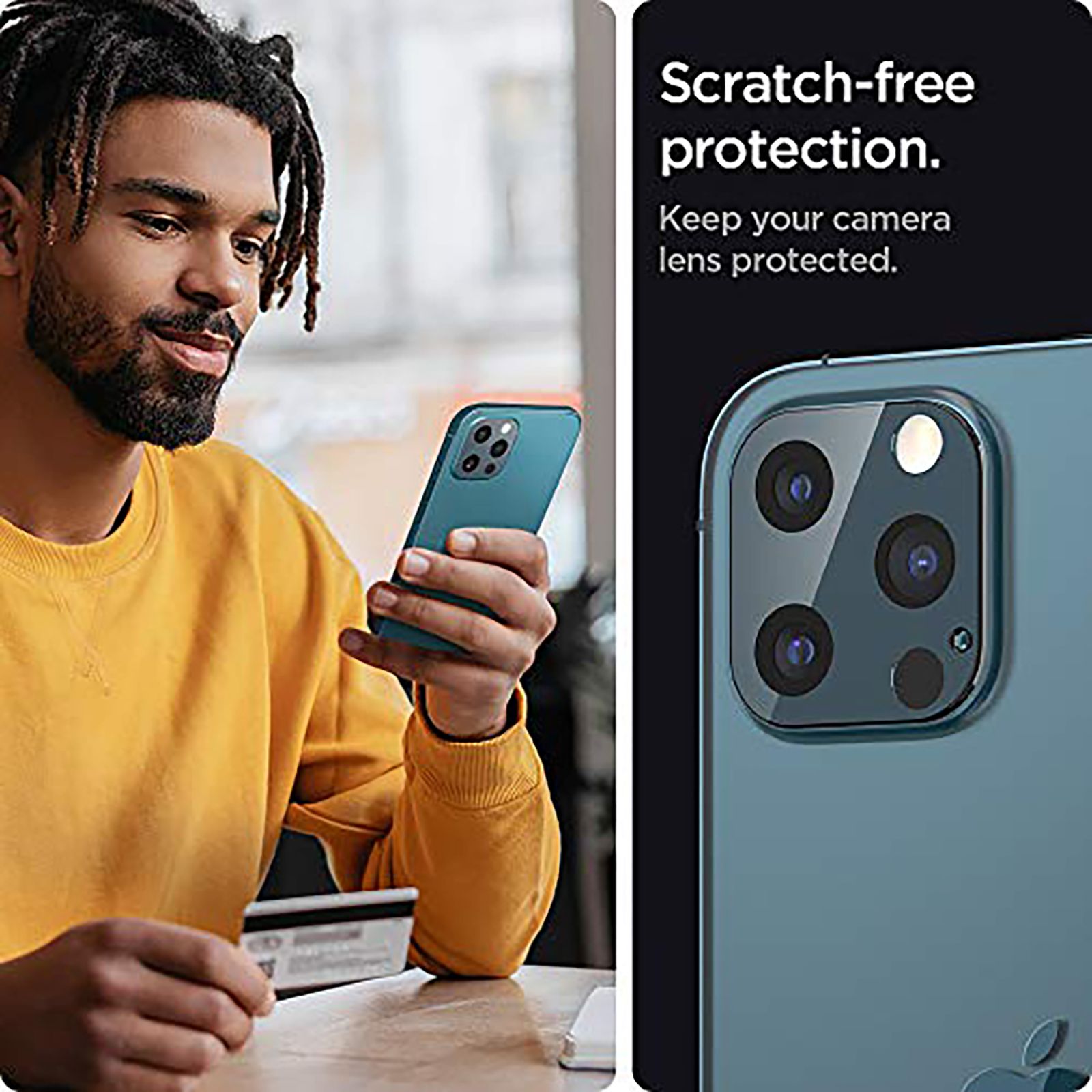 spigen Glas.tR Optik Camera Lens Protector For iPhone 12 Pro Max (9H Screen Hardness, AGL02456, Blue) spigen Glas.tR Optik Camera Lens Protector For iPhone 12 Pro Max (9H Screen Hardness, AGL02456, Blue)_8