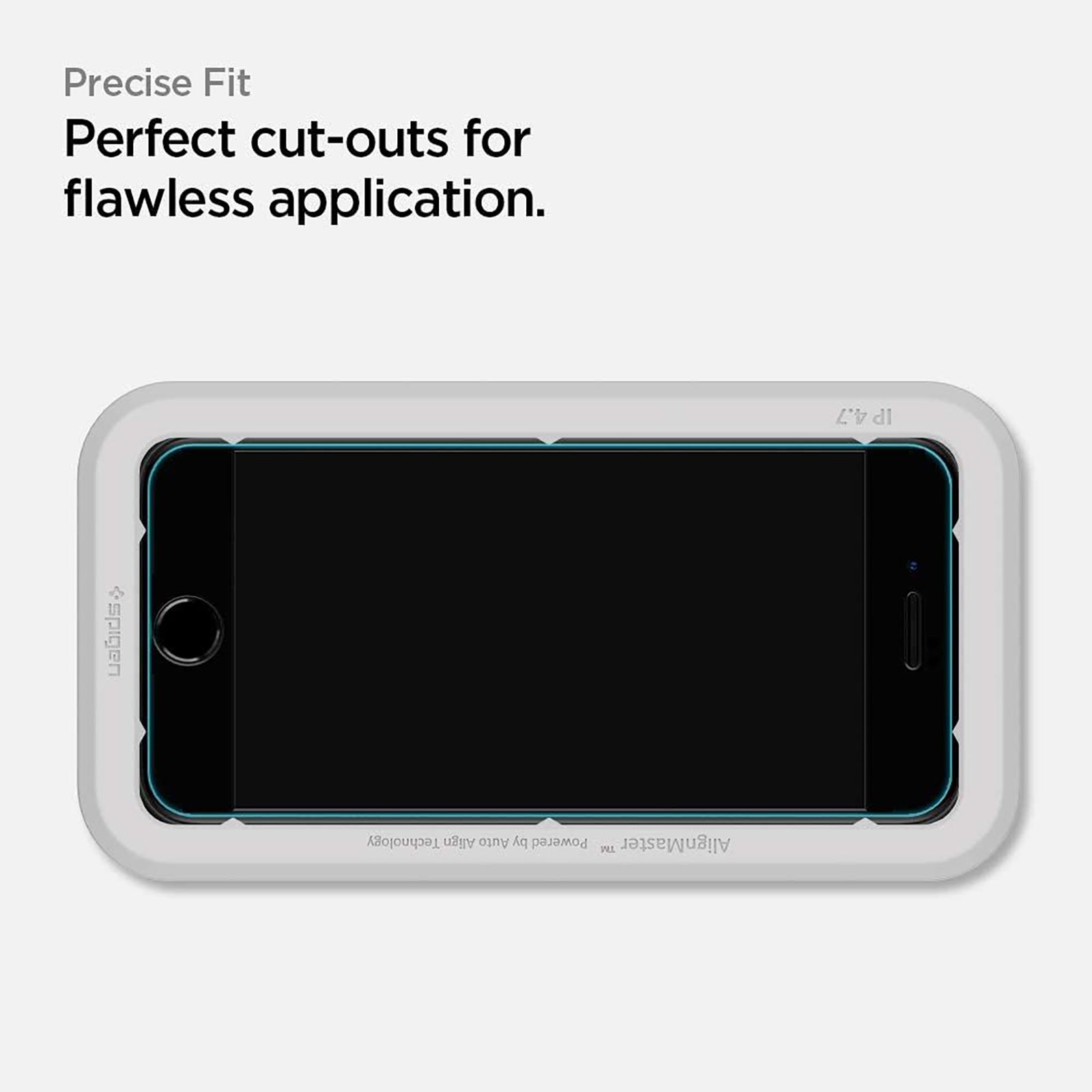 spigen GlastR Align Master Tempered Glass for Apple iPhone SE, 8, 7 (9H Hardness)_6