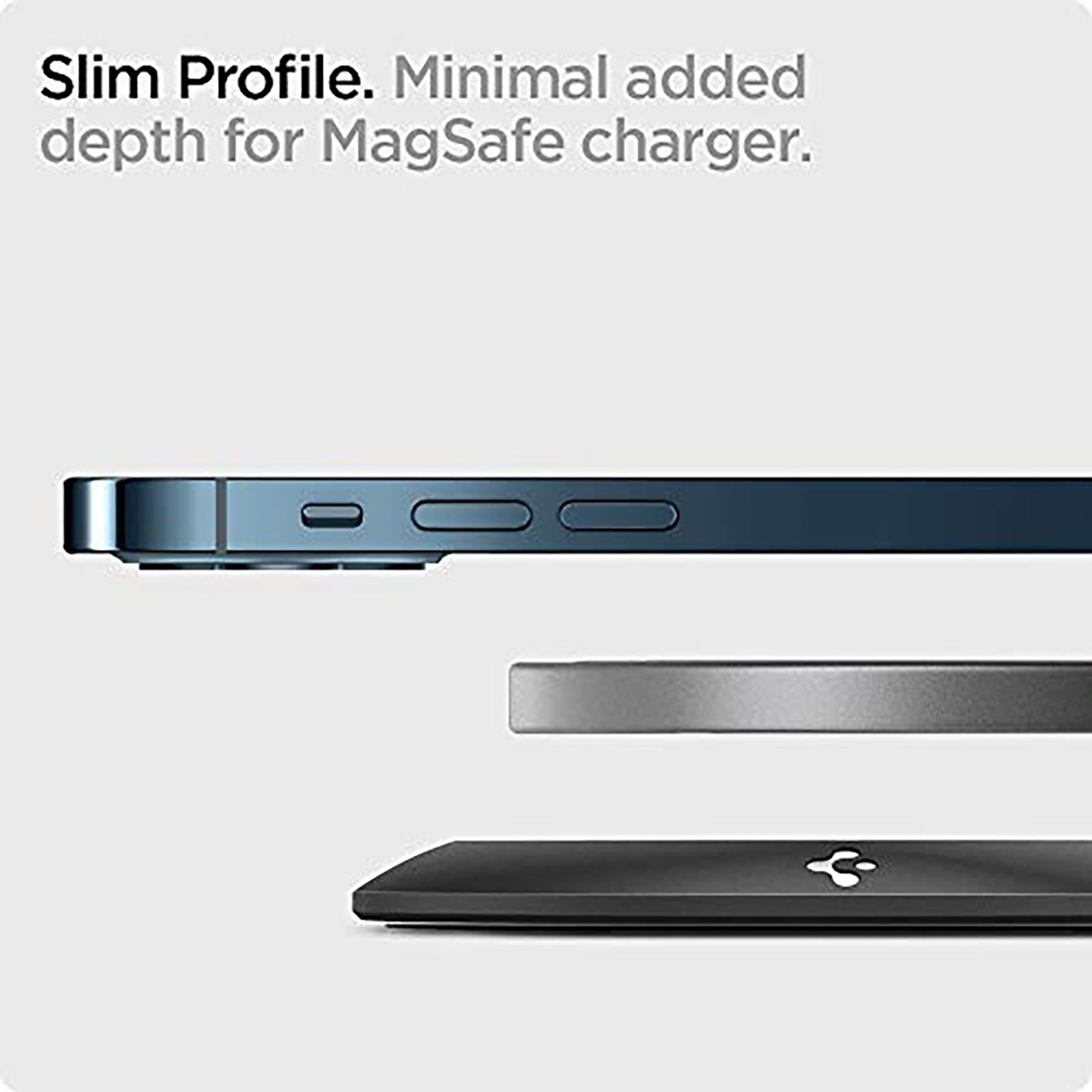 spigen Mag Fit Thermoplastic Polyurethane Charger Case For Apple MagSafe (Nanotac Technology, AMP02340, Black) spigen Mag Fit Thermoplastic Polyurethane Charger Case For Apple MagSafe (Nanotac Technology, AMP02340, Black)_5