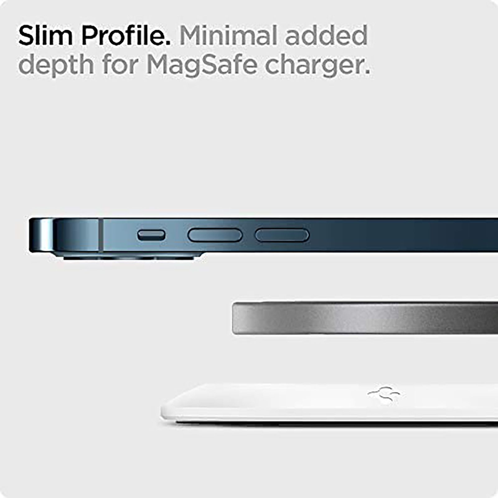 spigen Mag Fit Thermoplastic Polyurethane Charger Case For Apple MagSafe (Nanotac Technology, AMP02563, White) spigen Mag Fit Thermoplastic Polyurethane Charger Case For Apple MagSafe (Nanotac Technology, AMP02563, White)_9