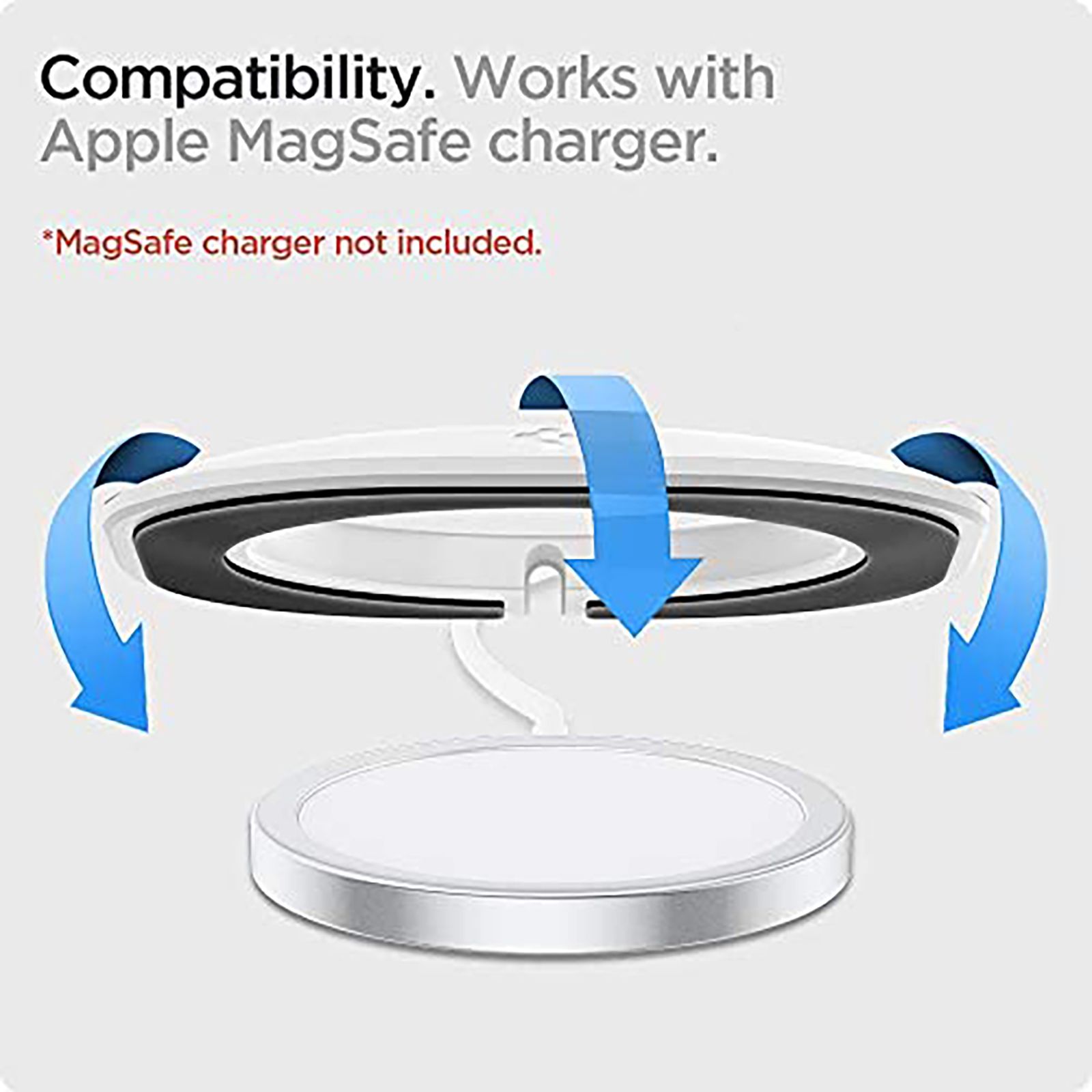 spigen Mag Fit Thermoplastic Polyurethane Charger Case For Apple MagSafe (Nanotac Technology, AMP02563, White) spigen Mag Fit Thermoplastic Polyurethane Charger Case For Apple MagSafe (Nanotac Technology, AMP02563, White)_7