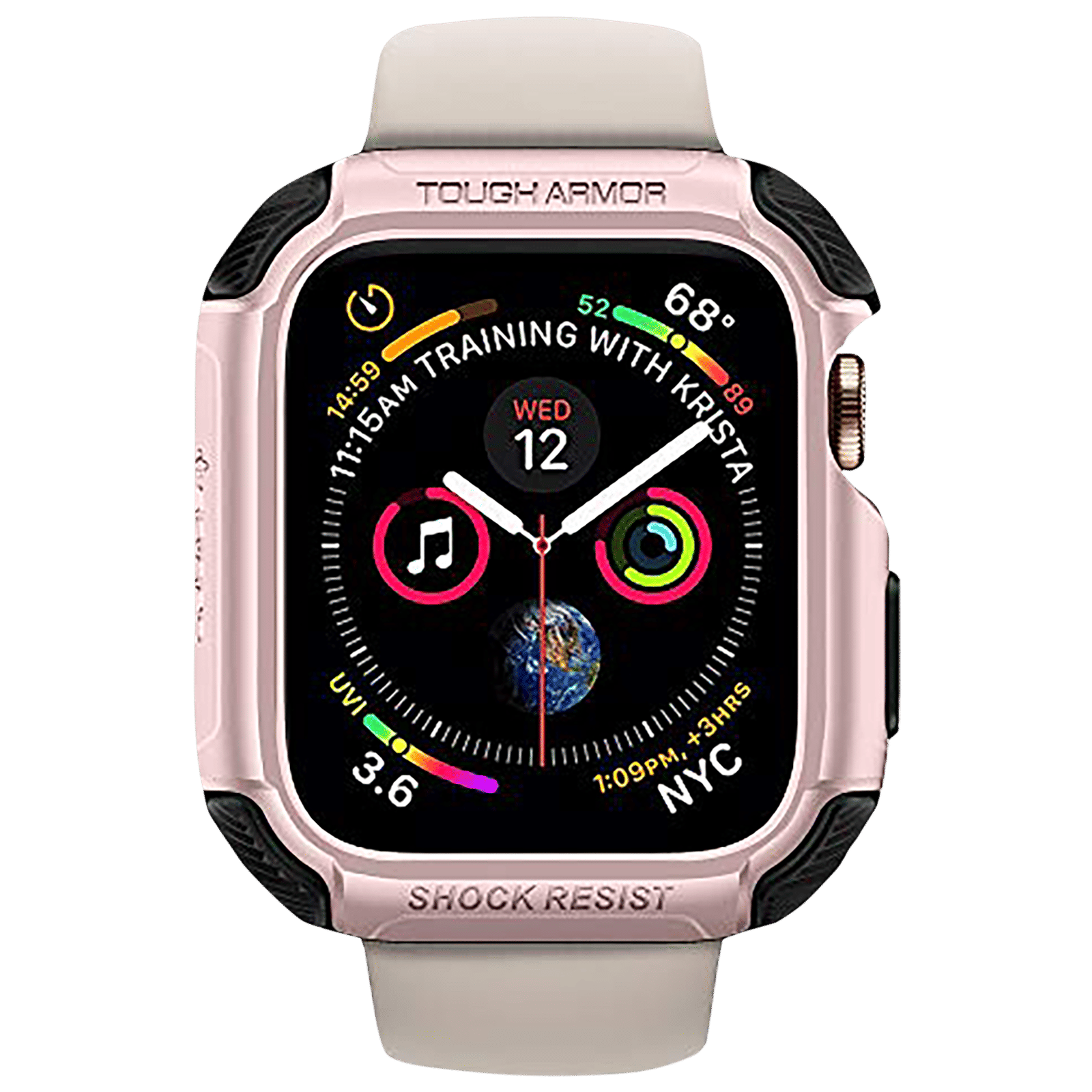 spigen Tough Armor TPU Case for Apple Watch 9, 8, 7 (45mm) (Raised Bezels, Rose Gold) spigen Tough Armor TPU Case for Apple Watch 9, 8, 7 (45mm) (Raised Bezels, Rose Gold)_1