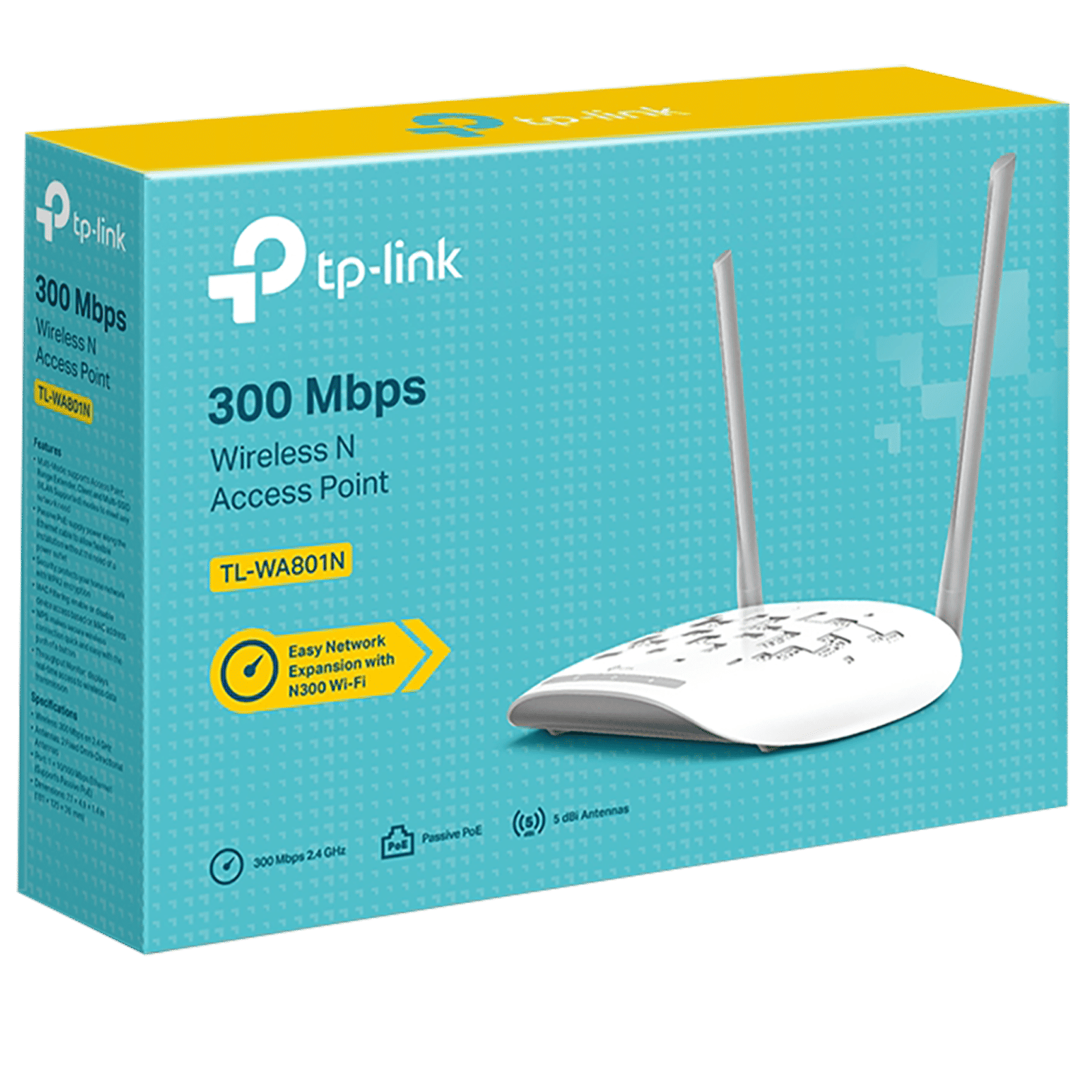 Tp-Link TL-WA801N N300 Single Band Wi-Fi 4 Router (2 Antennas, 2×2 MIMO, White)_6