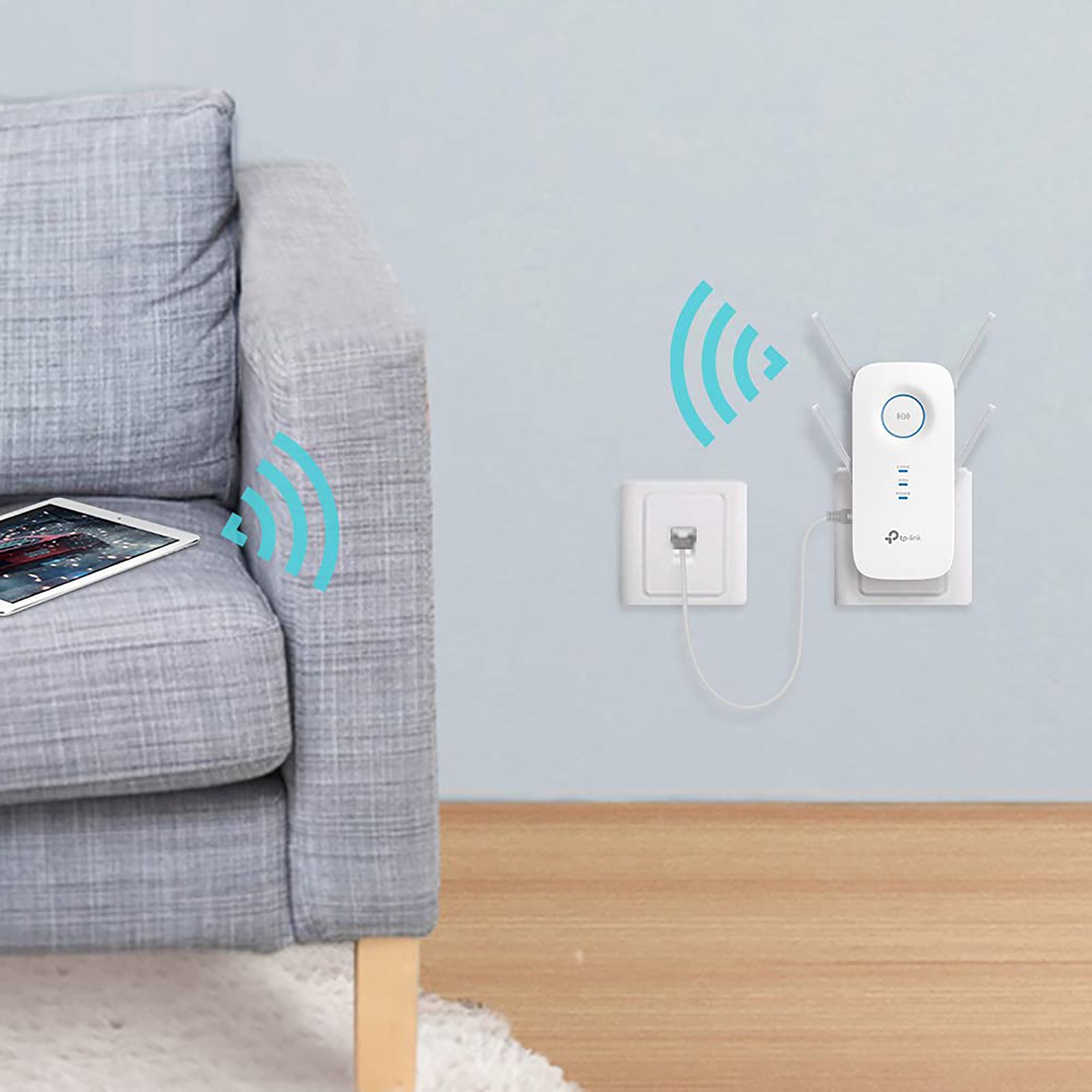 Tp-Link RE650 Dual Band Wi-Fi Range Extender (Upto 1733 Mbps, Wi-Fi 5, 4 Antennas, White) Tp-Link RE650 Dual Band Wi-Fi Range Extender (Upto 1733 Mbps, Wi-Fi 5, 4 Antennas, White)_7