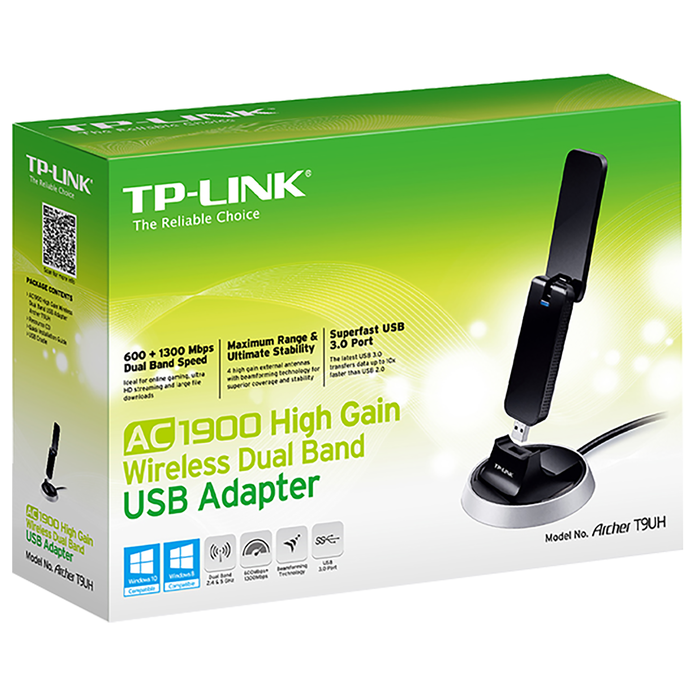 Tp-Link Archer T9UH Dual Band Network Adapter (4 Antennas, Ultimate Wi-Fi Speed, Flexible Deployment, Black) Tp-Link Archer T9UH Dual Band Network Adapter (4 Antennas, Ultimate Wi-Fi Speed, Flexible Deployment, Black)_6