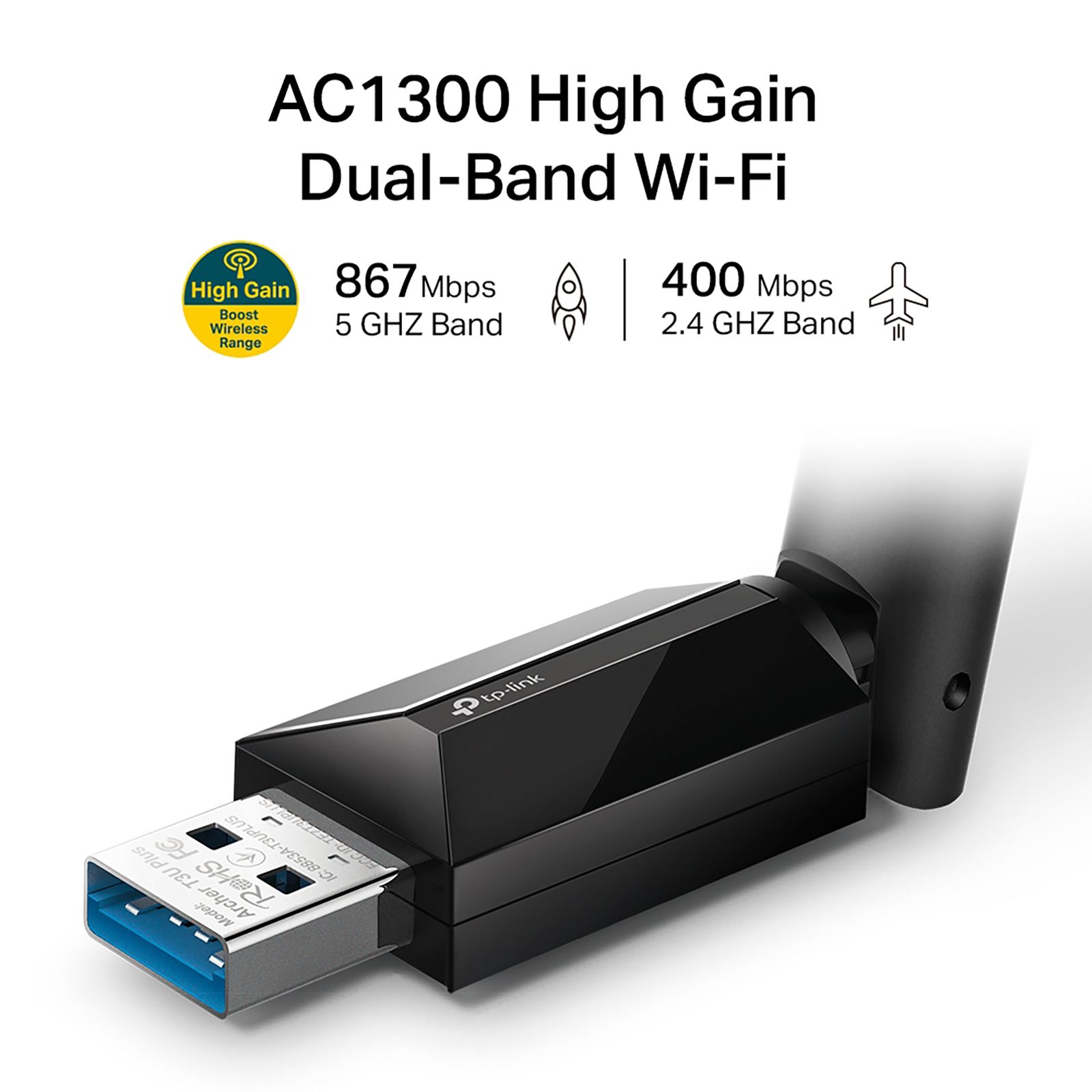 Tp-Link Archer T3U Plus Dual Band Network Adapter (1 Antenna,Lightning-Fast Speed, MU-MIMO, Black) Tp-Link Archer T3U Plus Dual Band Network Adapter (1 Antenna,Lightning-Fast Speed, MU-MIMO, Black)_5