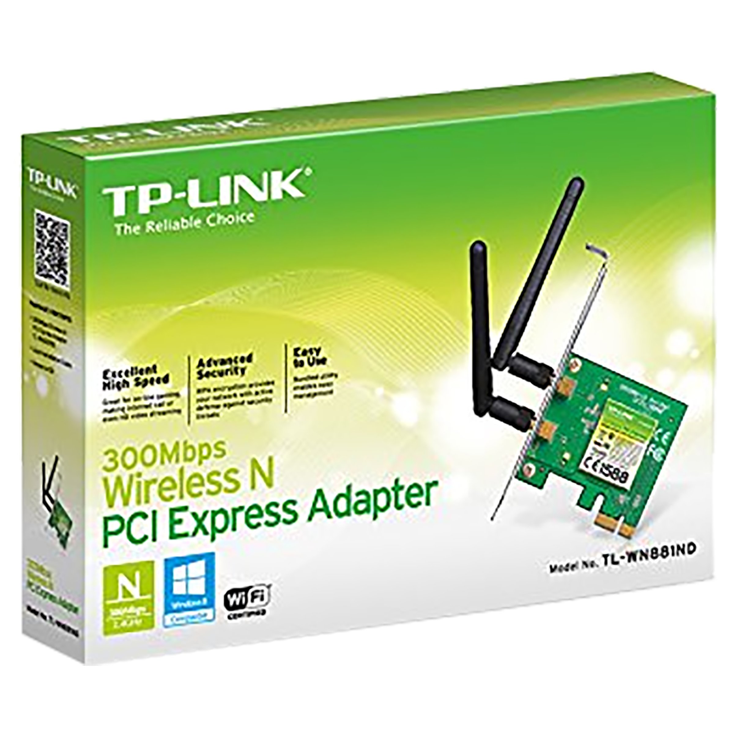 Tp-Link TL-WN881ND Single Band Network Adapter (2 Antennas, MIMO, WPS (Wi-Fi Protected Setup), Black)_5